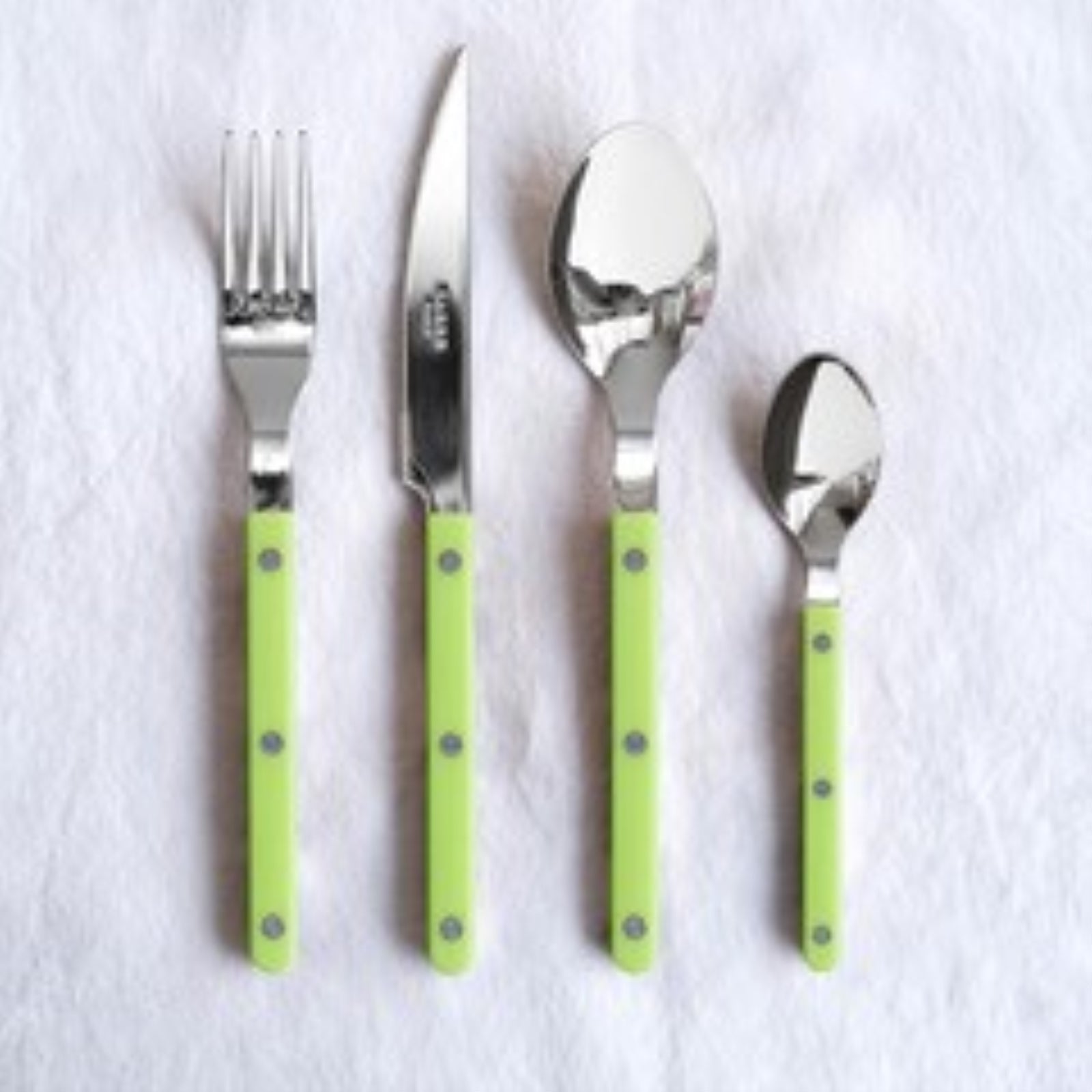 Bistrot Solid, Lime - 32 pieces cutlery set
