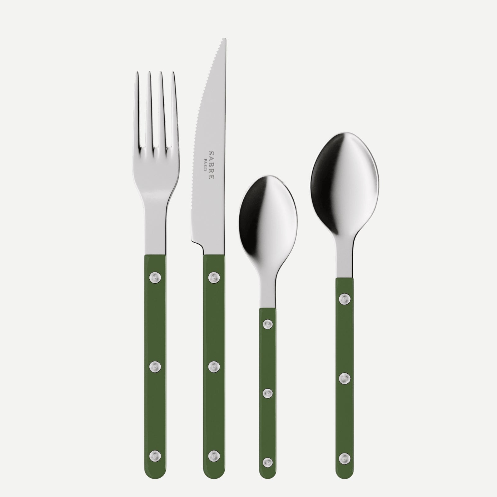 Bistrot Solid, Green - 4 pieces cutlery set