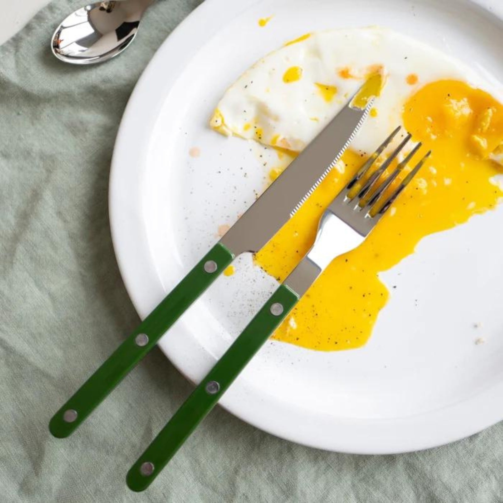 Bistrot Solid, Green - 4 pieces cutlery set