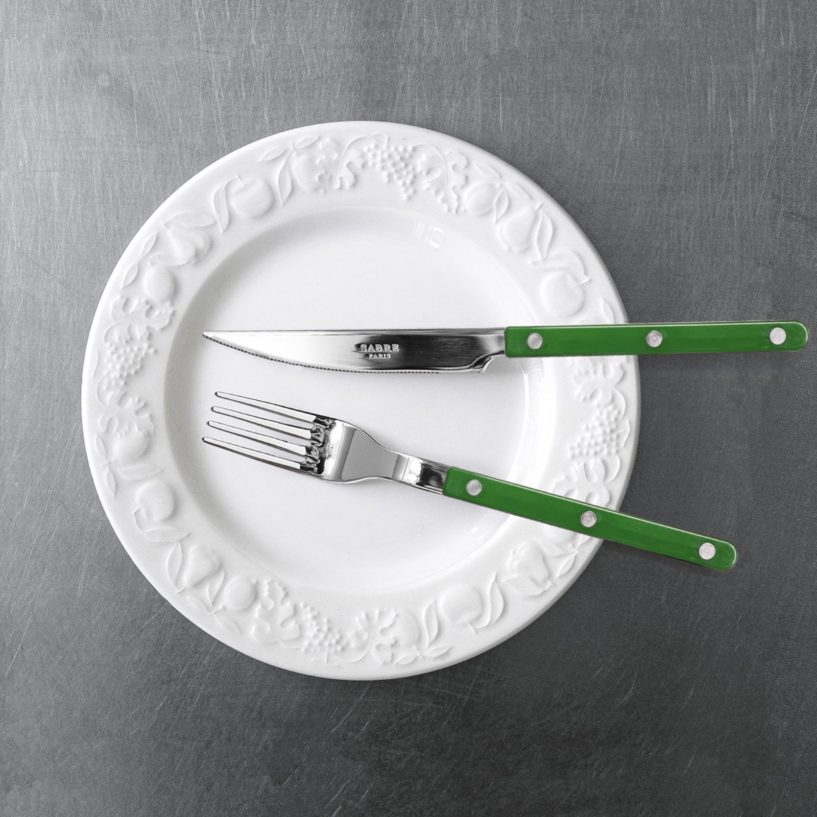 Bistrot Solid, Green - 4 pieces cutlery set