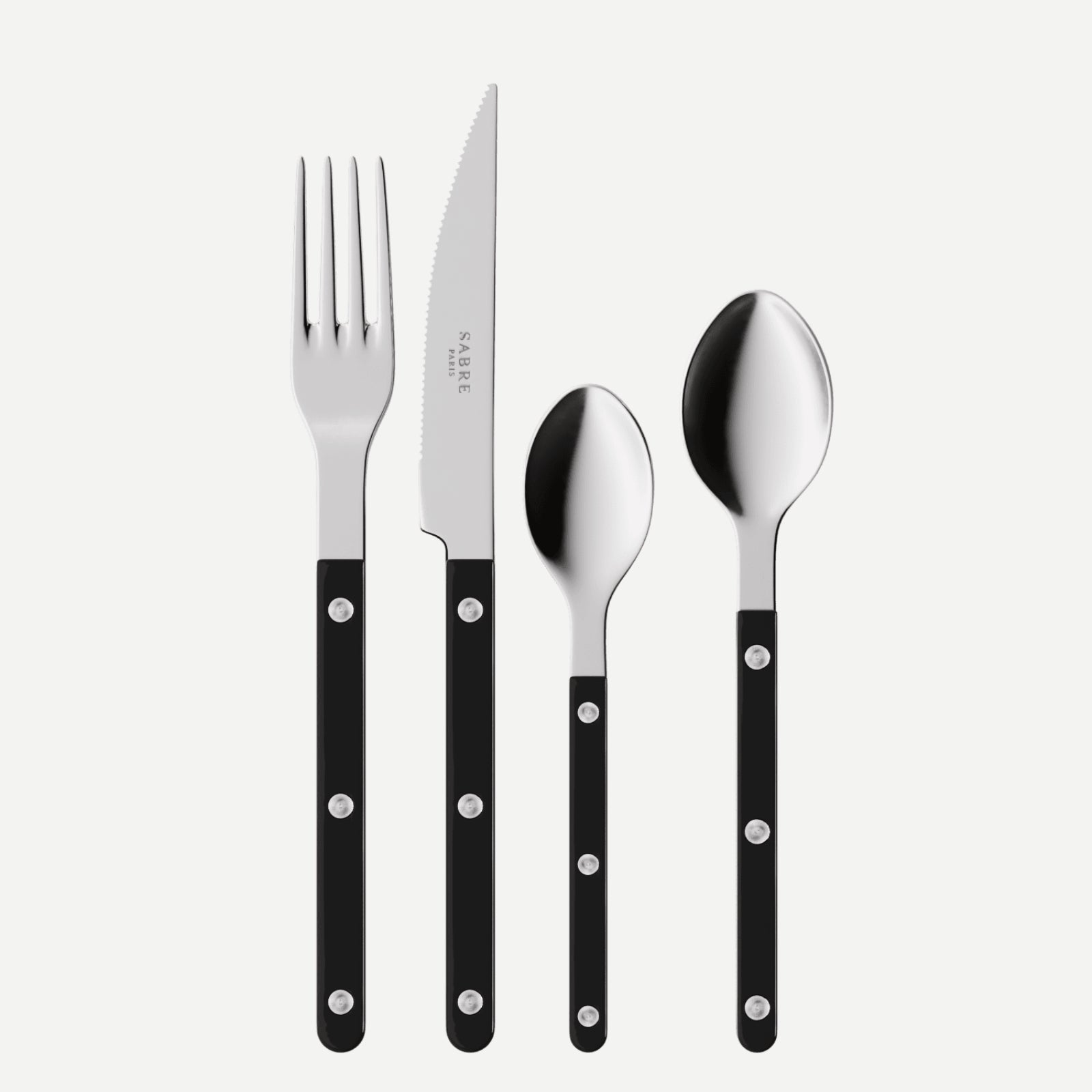 Bistrot Solid, Black - 4 pieces cutlery set