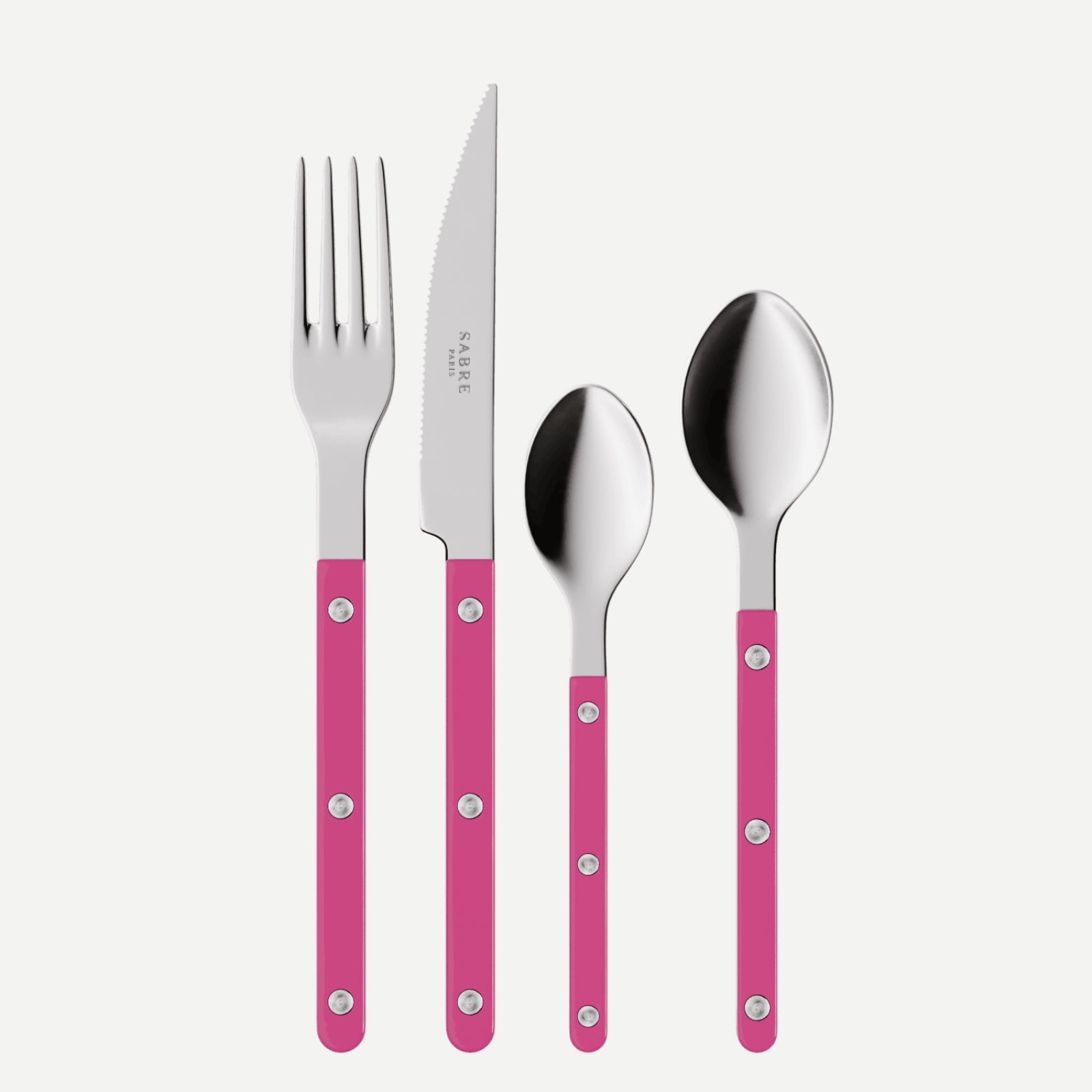 Bistrot Solid, Raspberry - 4 pieces cutlery set