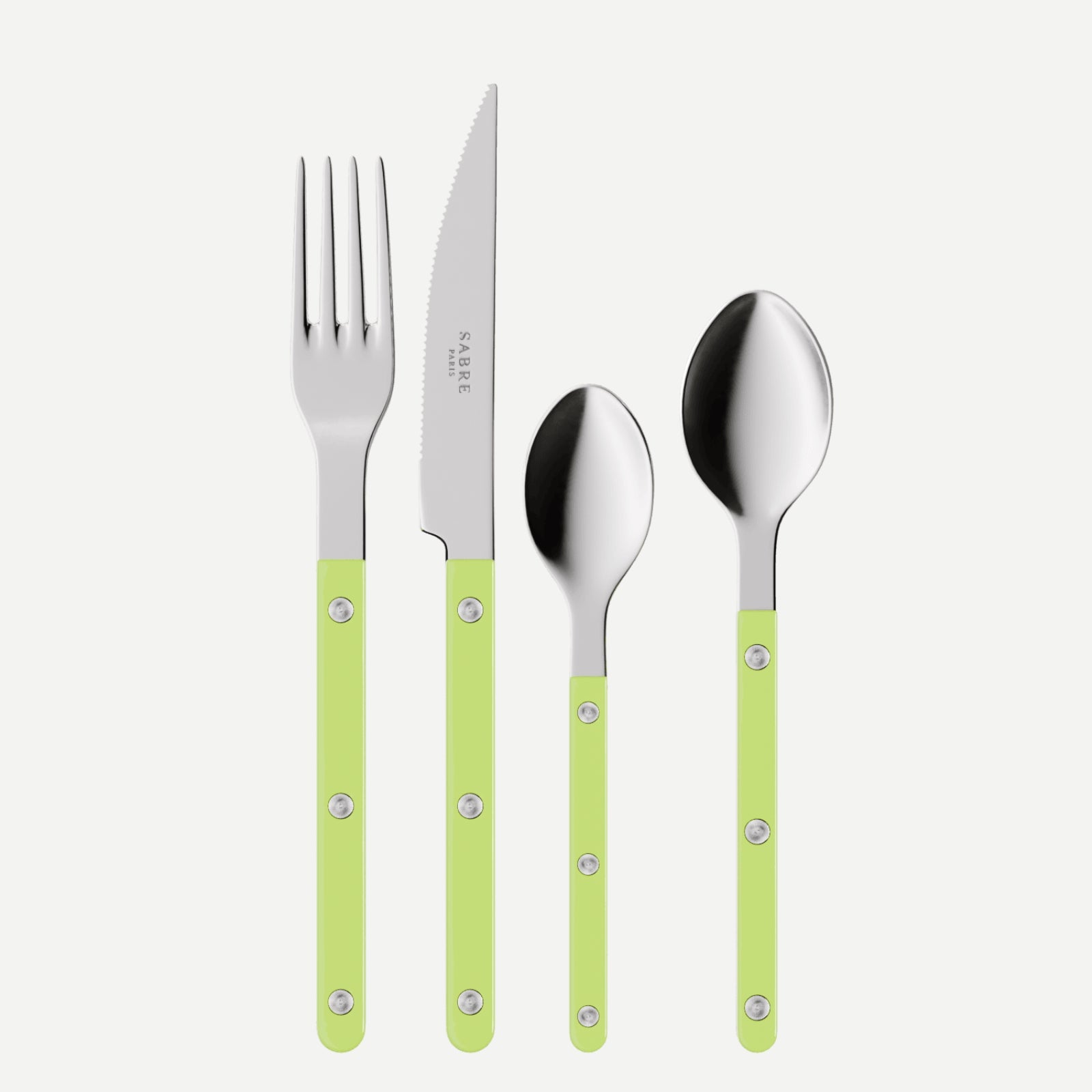 Bistrot Solid, Lime - 4 pieces cutlery set