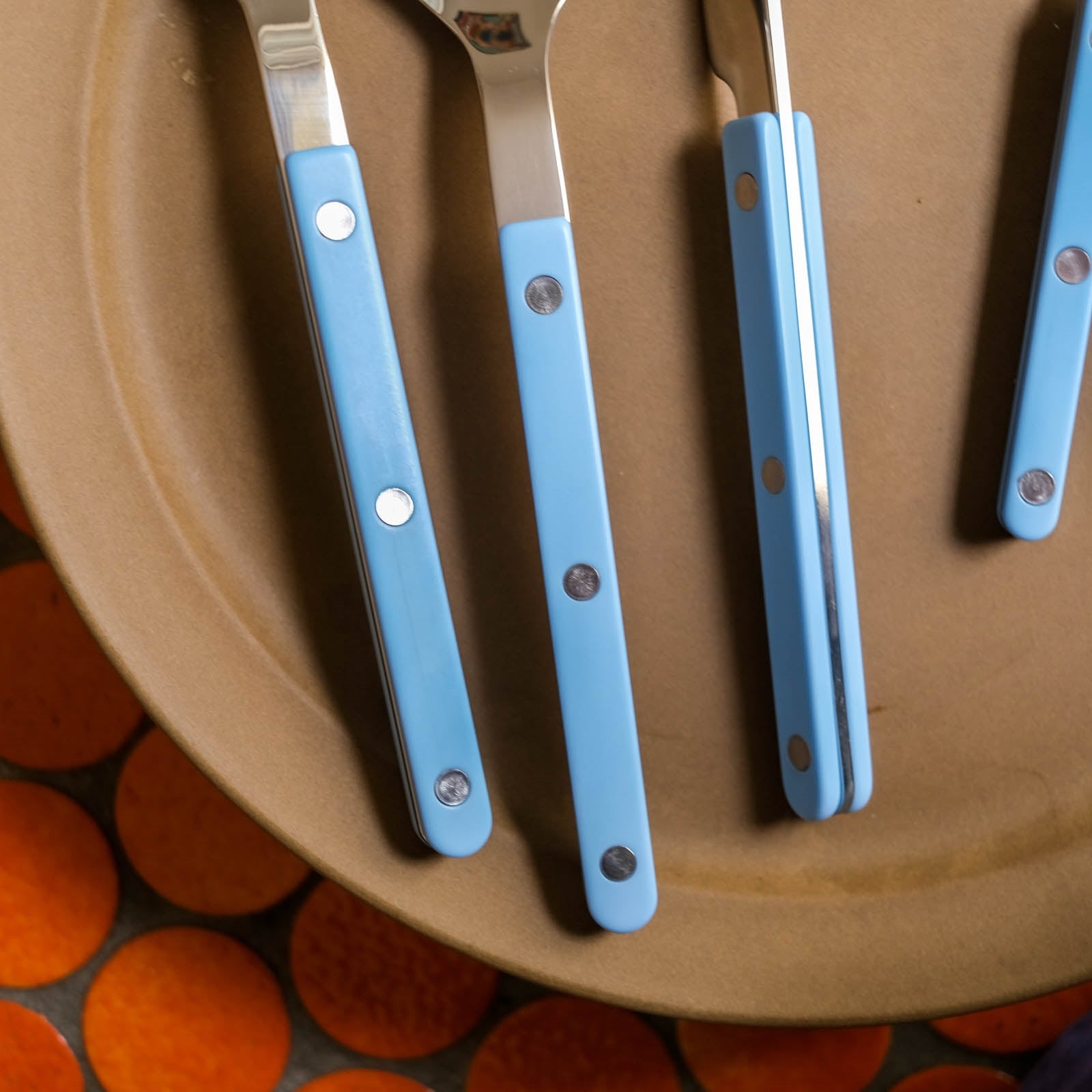 Bistrot Solid, Pastel blue - 4 pieces cutlery set
