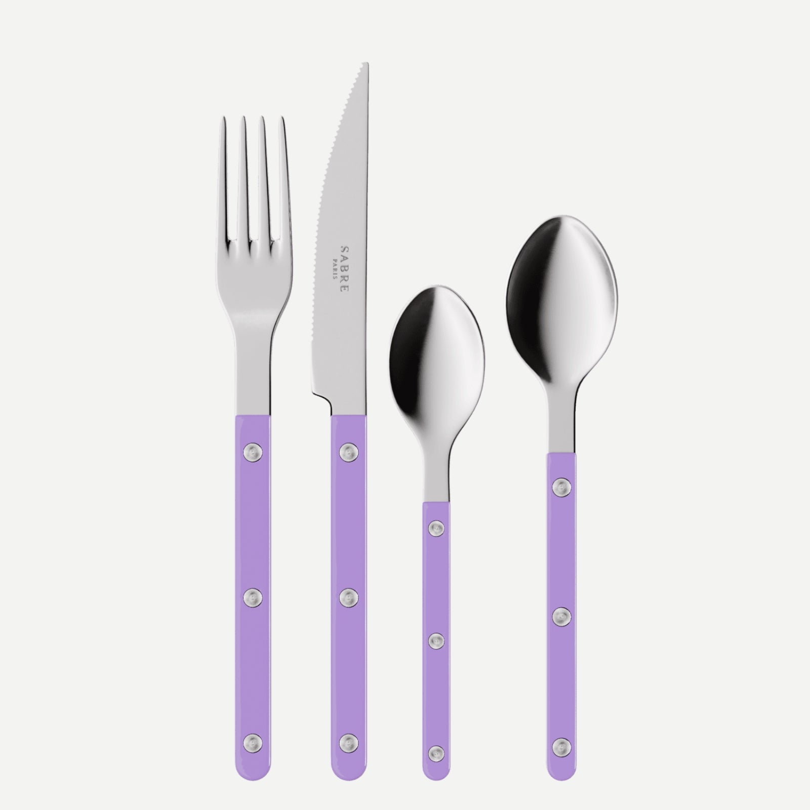 Bistrot Solid, Purple - 4 pieces cutlery set