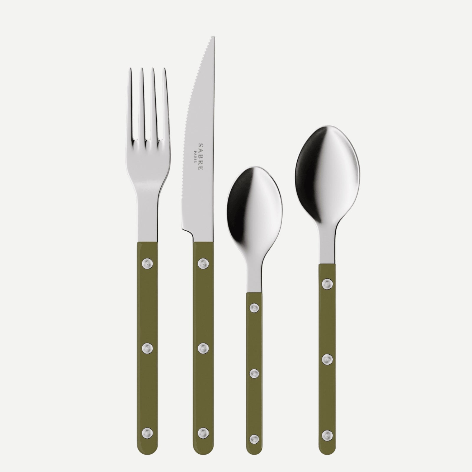 Bistrot Solid, Green fern - 24 pieces cutlery set
