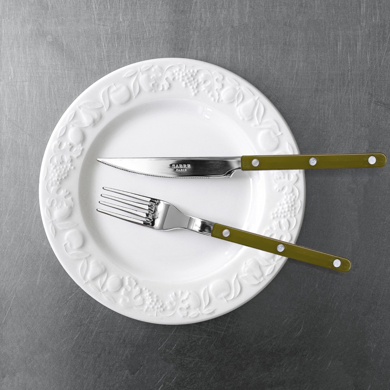 Bistrot Solid, Green fern - 24 pieces cutlery set