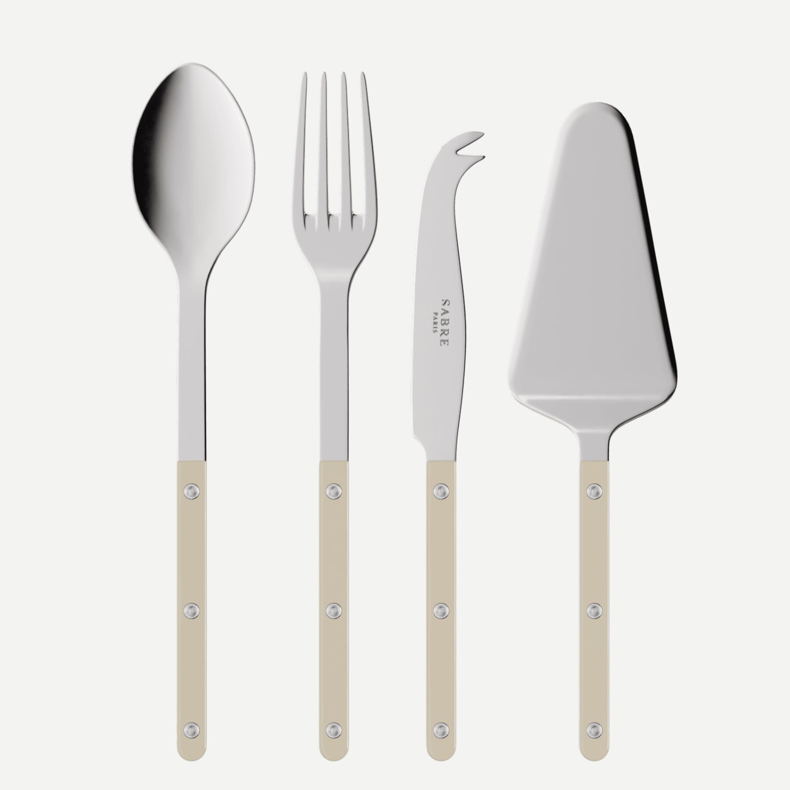 Bistrot Solid, Light kaki - Set of 4 Bistrot must-have serving pieces