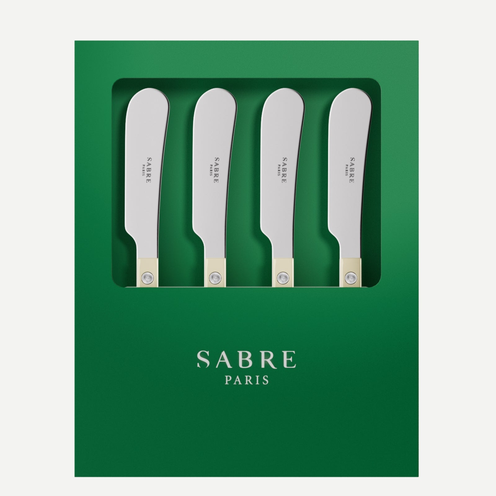 Bistrot Solid, Ivory - Box of 4 butter spreaders