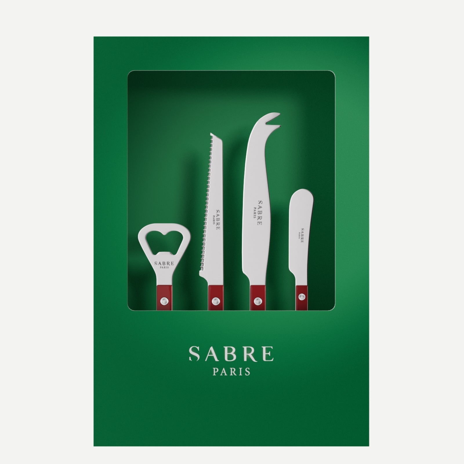 Bistrot Solid, Burgundy - Box of Aperitif Set