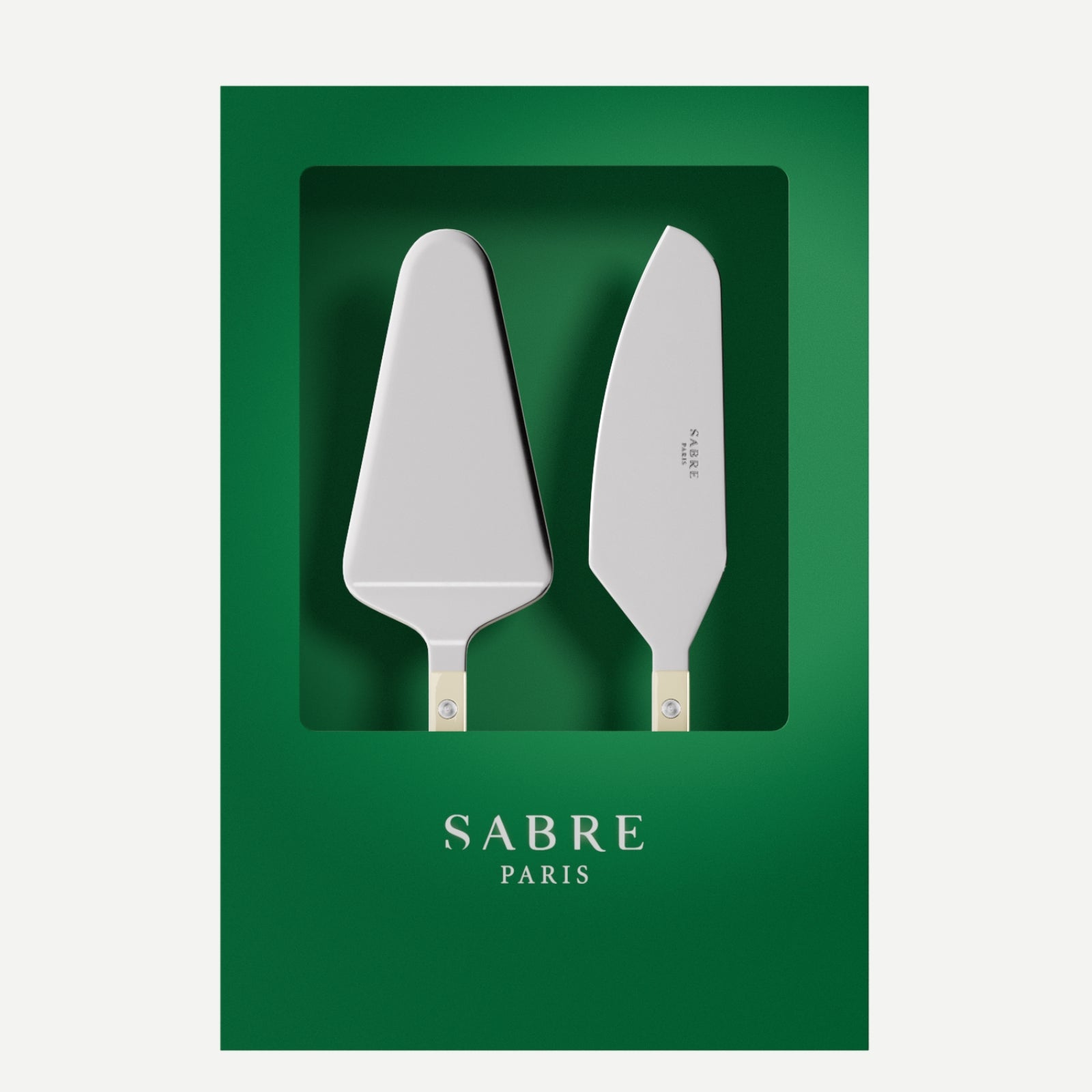 Bistrot Solid, Ivory - Box of 2 tart servers