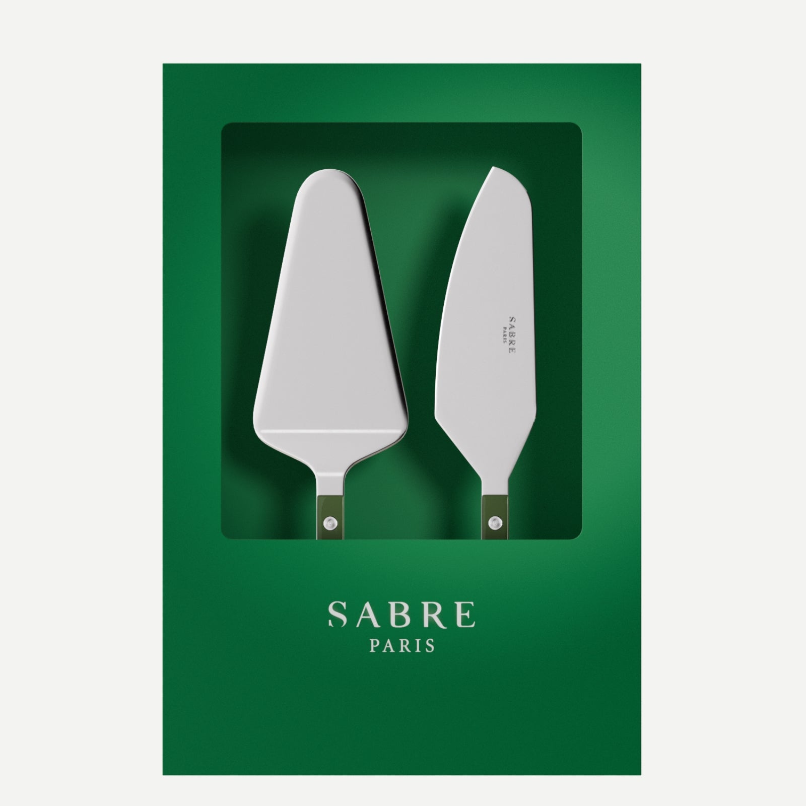 Bistrot Solid, Green - Box of 2 tart servers