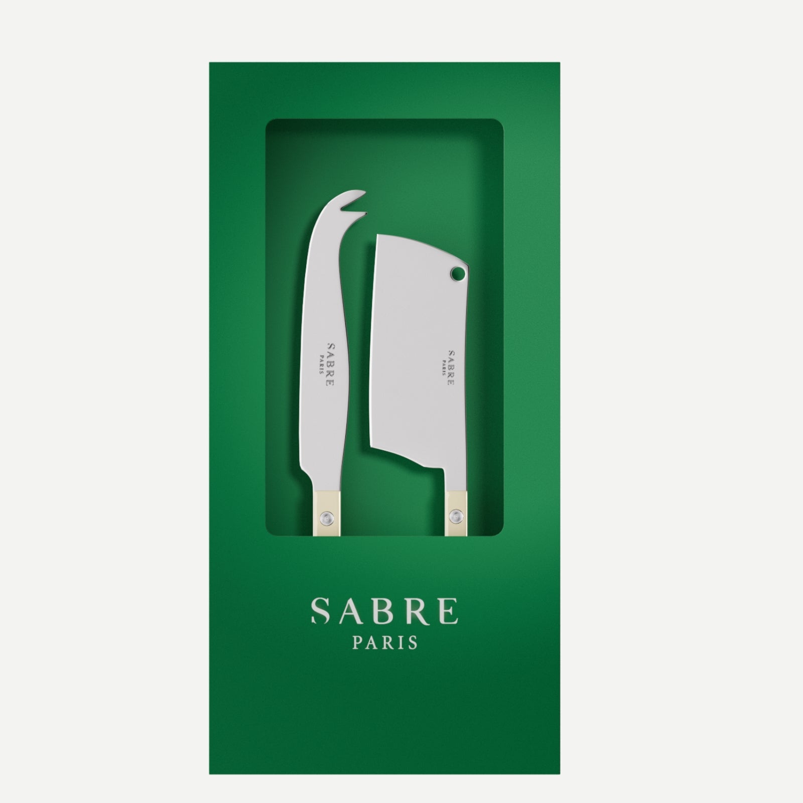 Bistrot Solid, Ivory - Box of 2 cheese knives