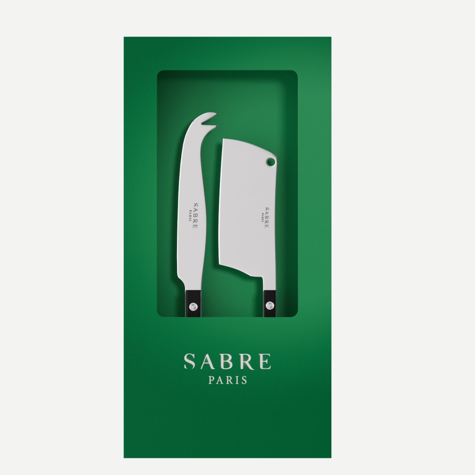 Bistrot Solid, Black - Box of 2 cheese knives