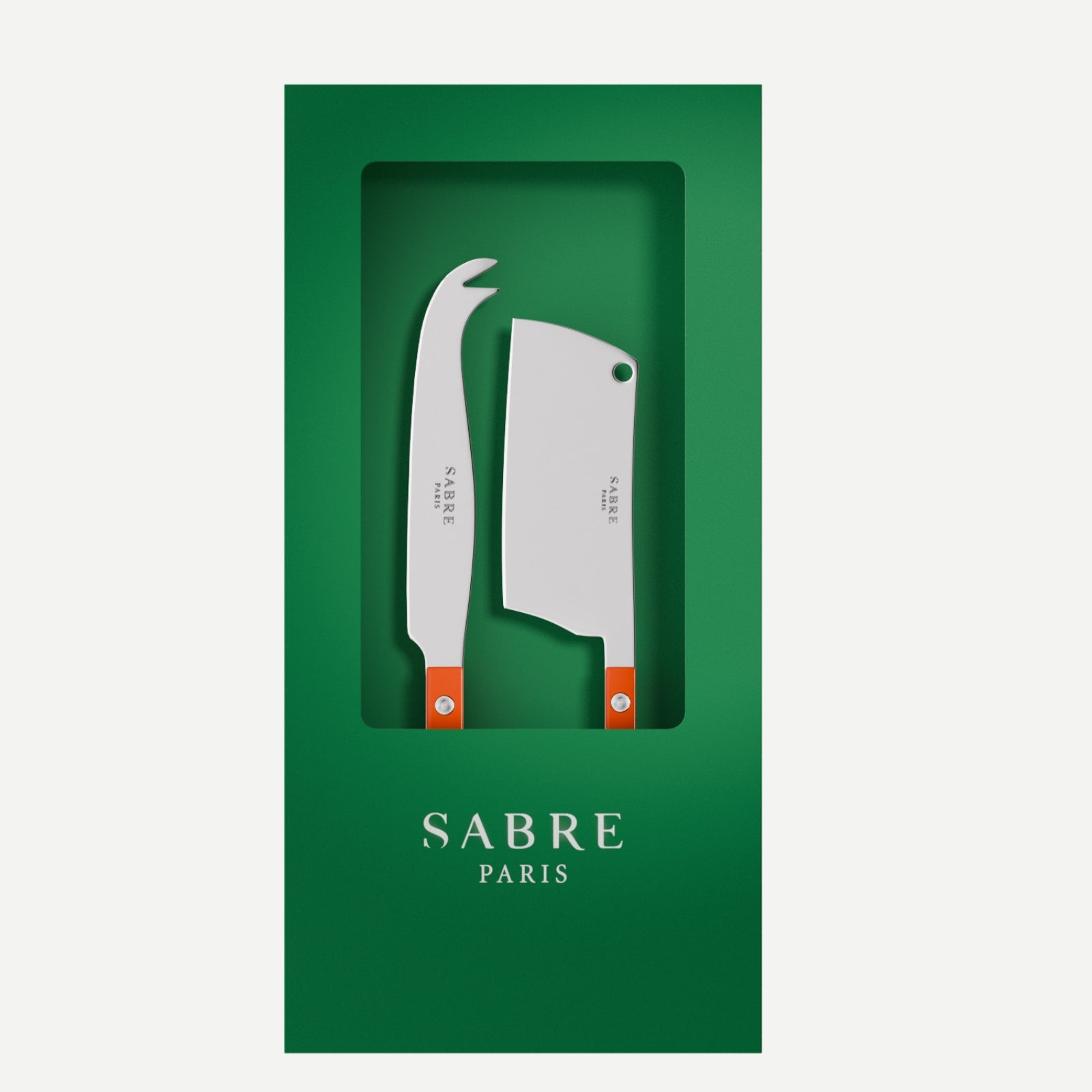 Bistrot Solid, Orange - Box of 2 cheese knives