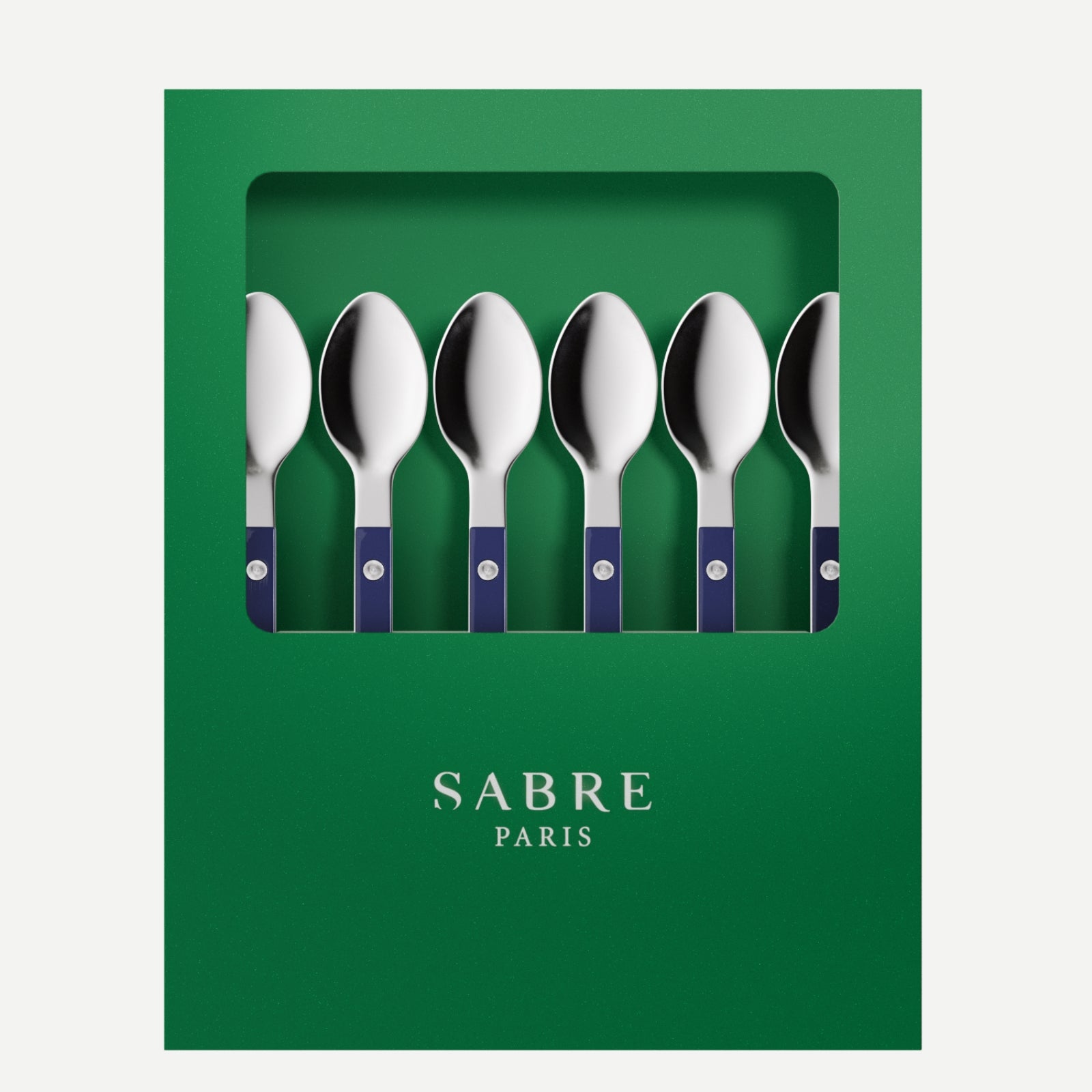 Bistrot Solid, Navy blue - Box of 6 espresso spoons