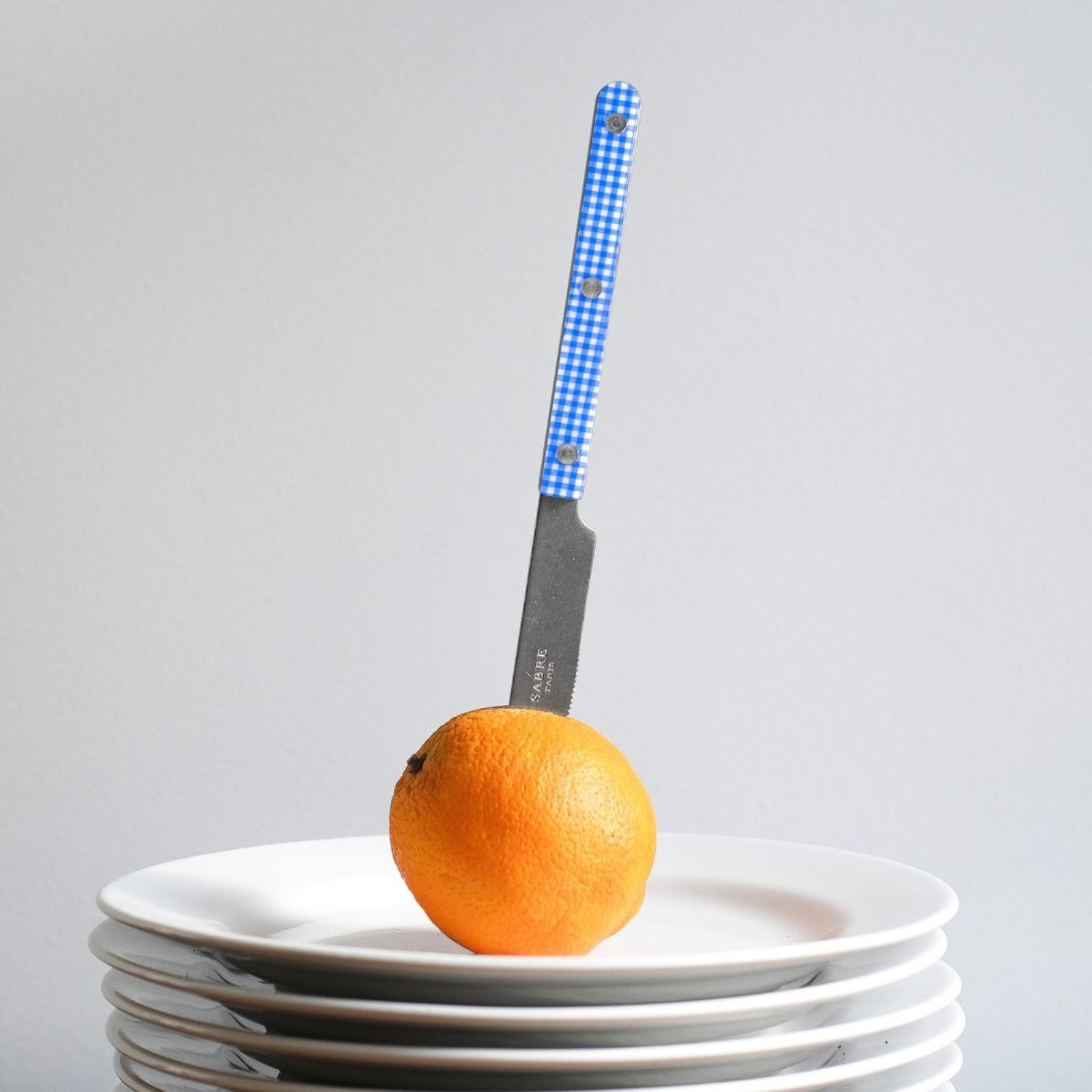 Bistrot Vintage Gingham, Blue - 4 pieces cutlery set