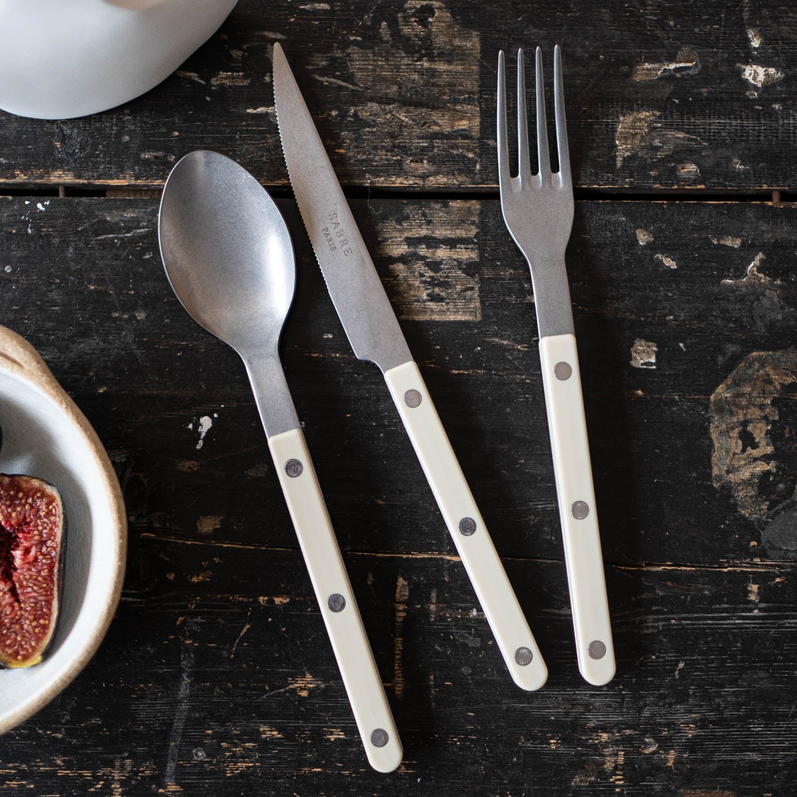 Bistrot Vintage Solid, Ivory - Soup spoon