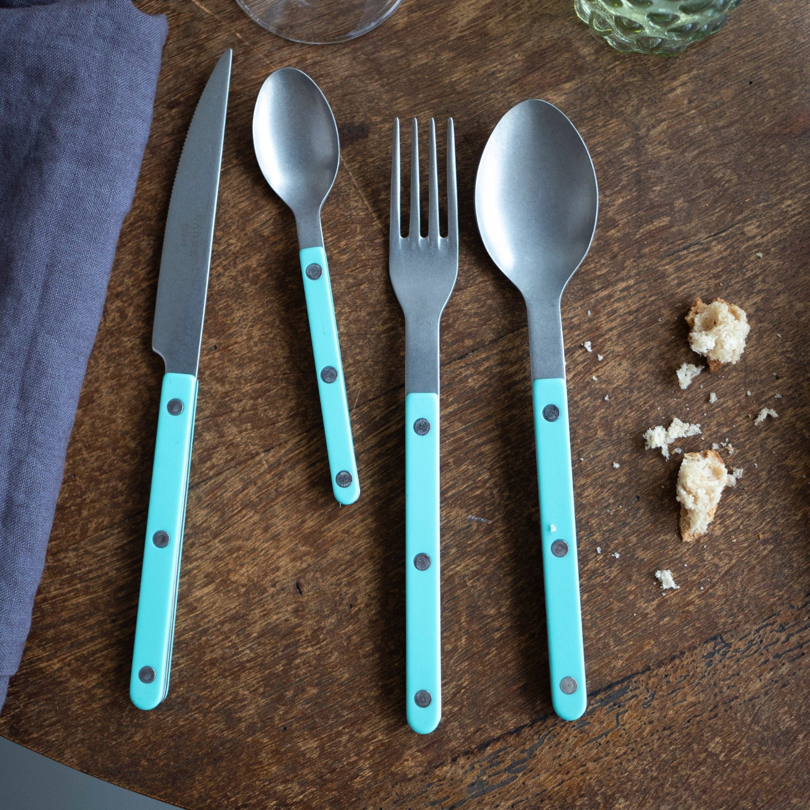 Bistrot Vintage Solid, Pastel green - Soup spoon