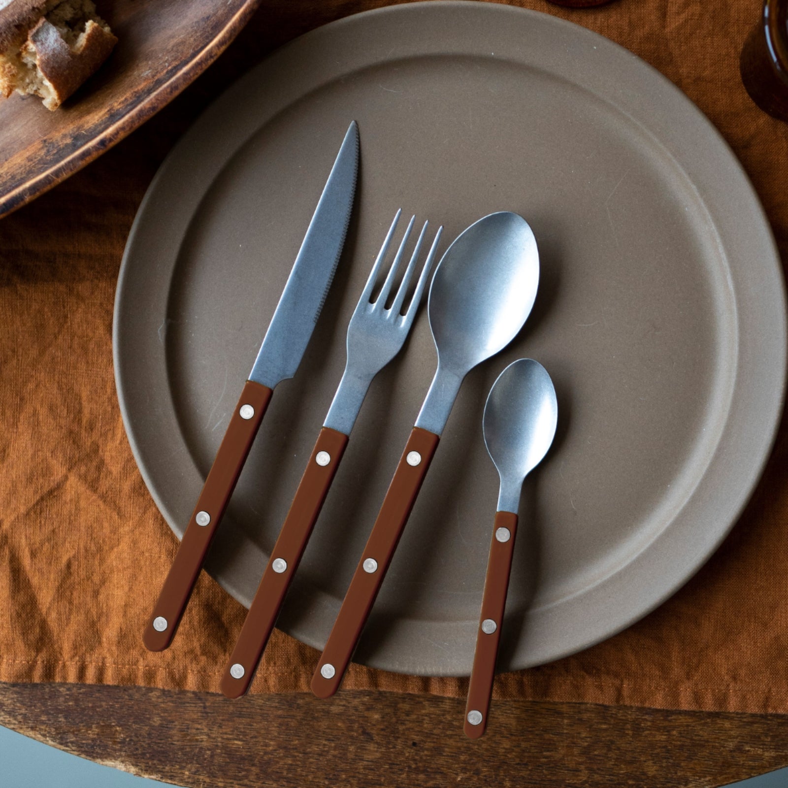 Bistrot Vintage Solid, Chocolate - Dinner fork