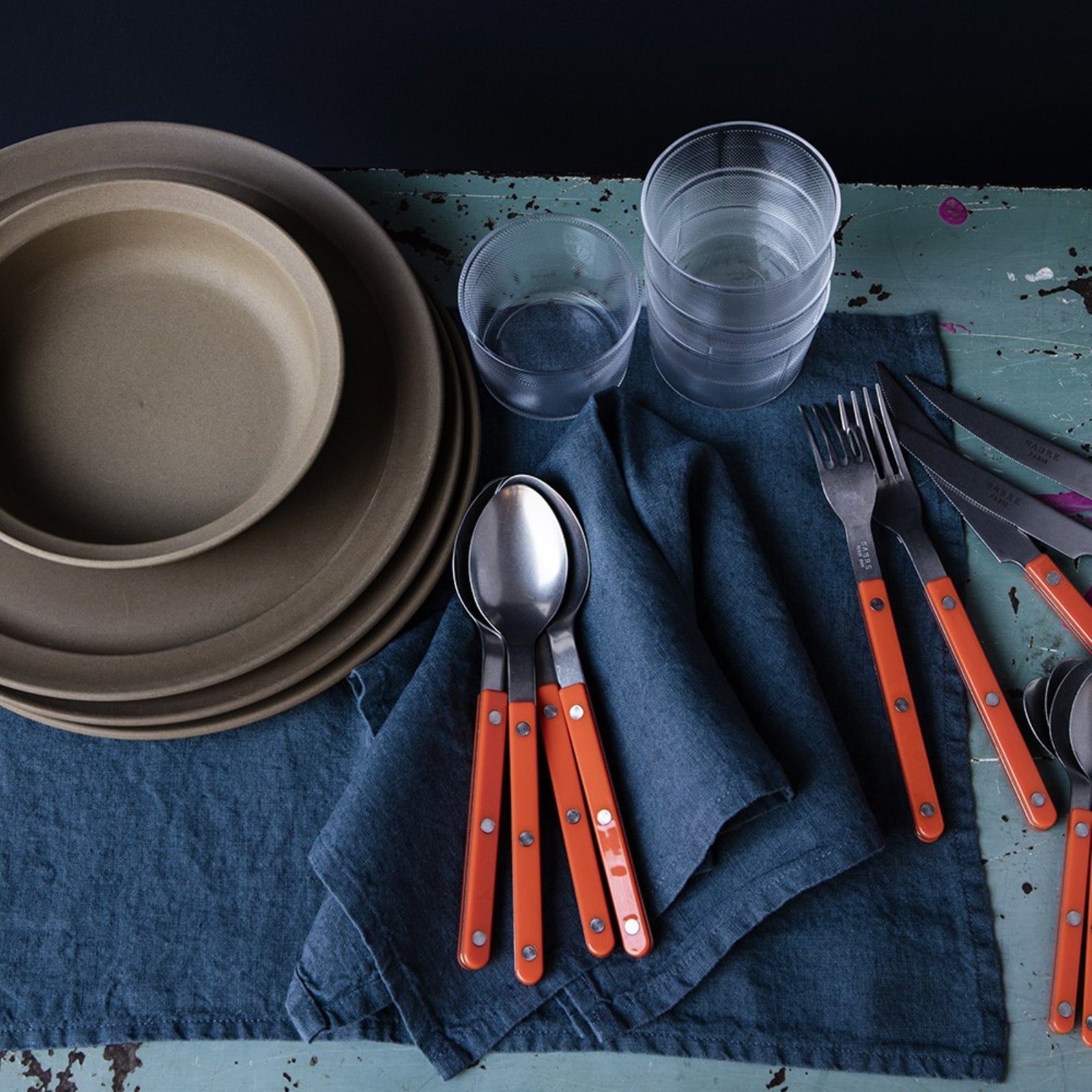 Bistrot Vintage Solid, Orange - Dinner knife