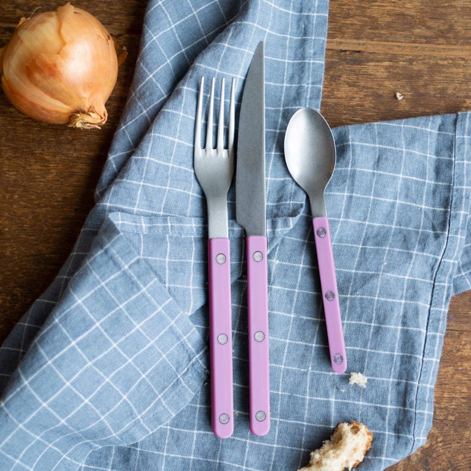 Bistrot Vintage Solid, Pink - Dinner knife