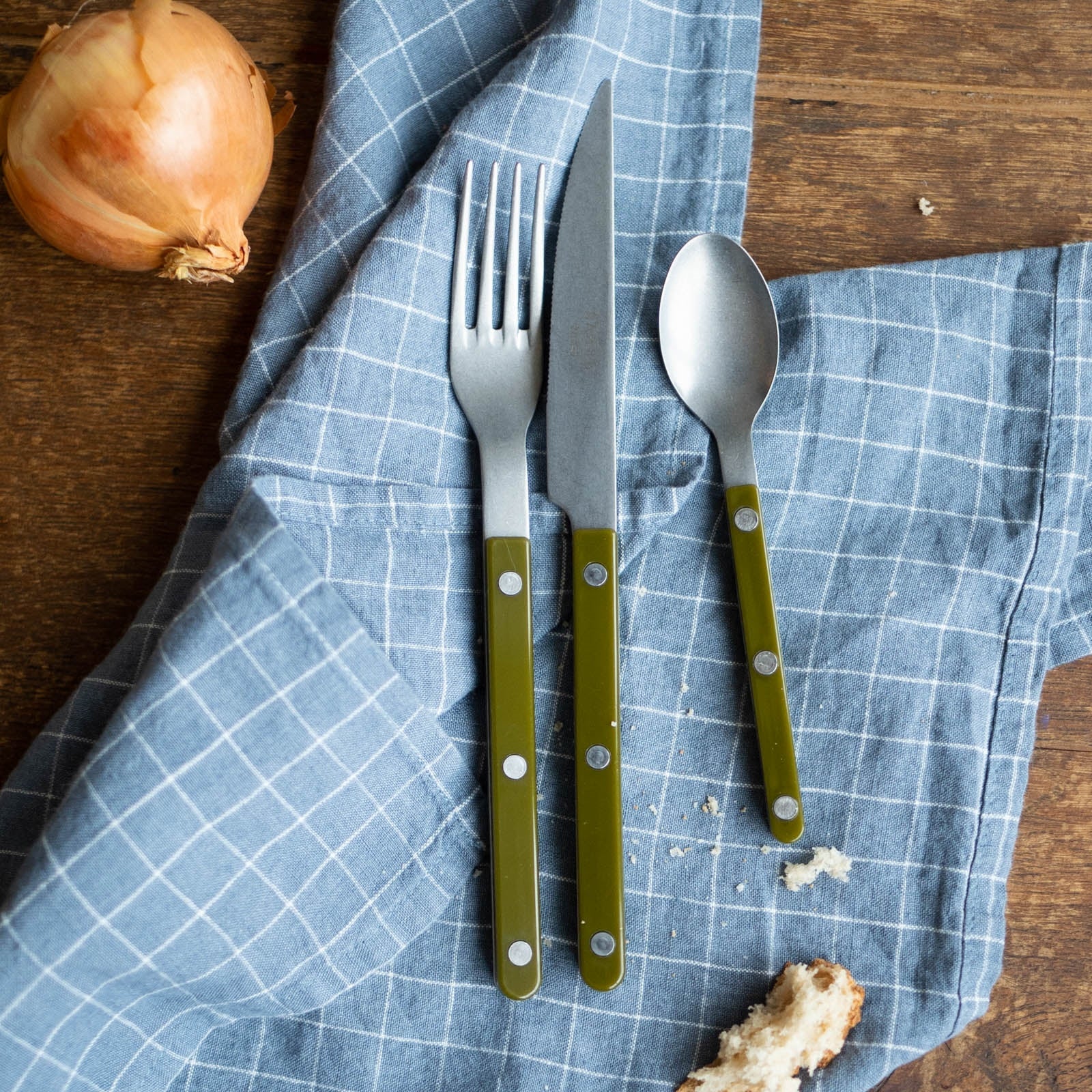 Bistrot Vintage Solid, Green fern - Dinner knife
