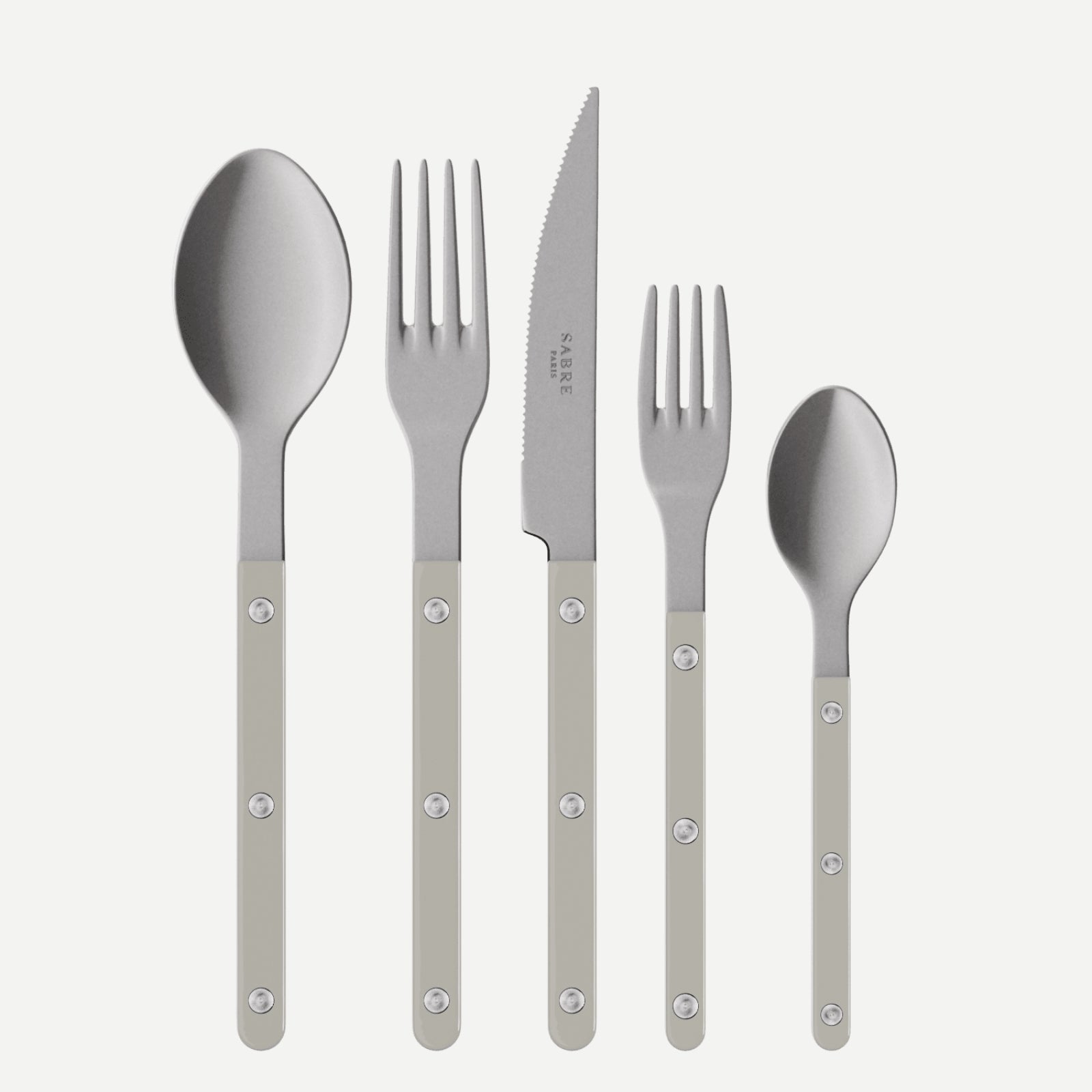 Bistrot Vintage Solid, Grey - 5 pieces cutlery set