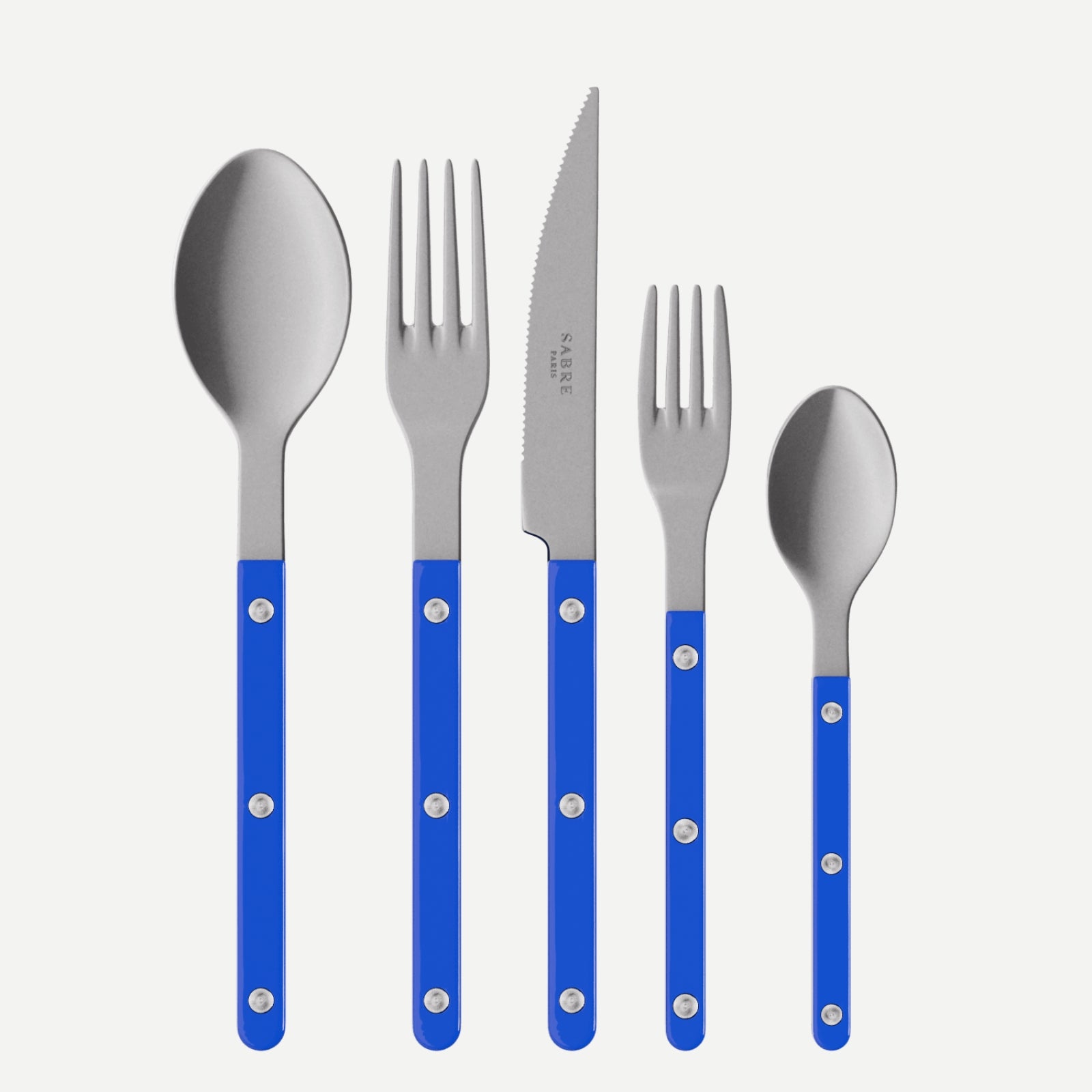 Bistrot Vintage Solid, Lapis blue - 5 pieces cutlery set