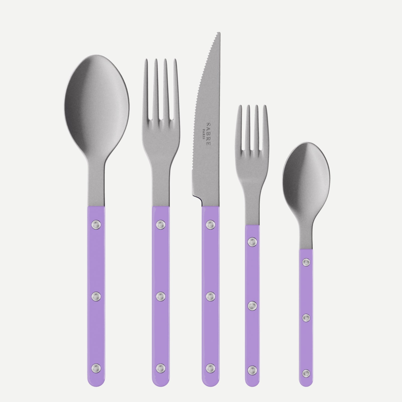 Bistrot Vintage Solid, Purple - 5 pieces cutlery set