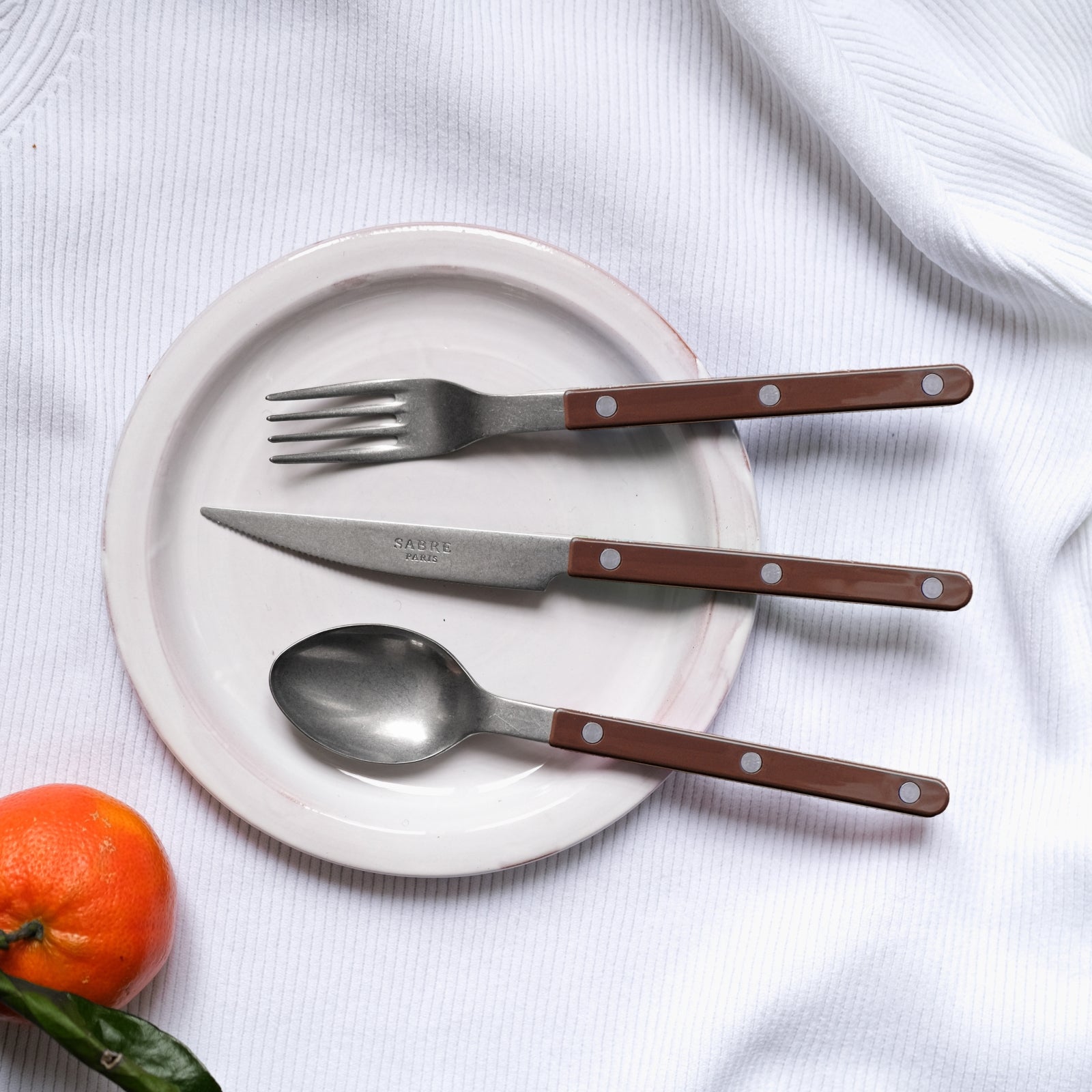 Bistrot Vintage Solid, Chocolate - Dessert spoon