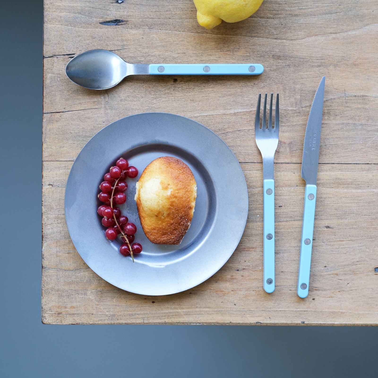 Bistrot Vintage Solid, Pastel green - Dessert spoon