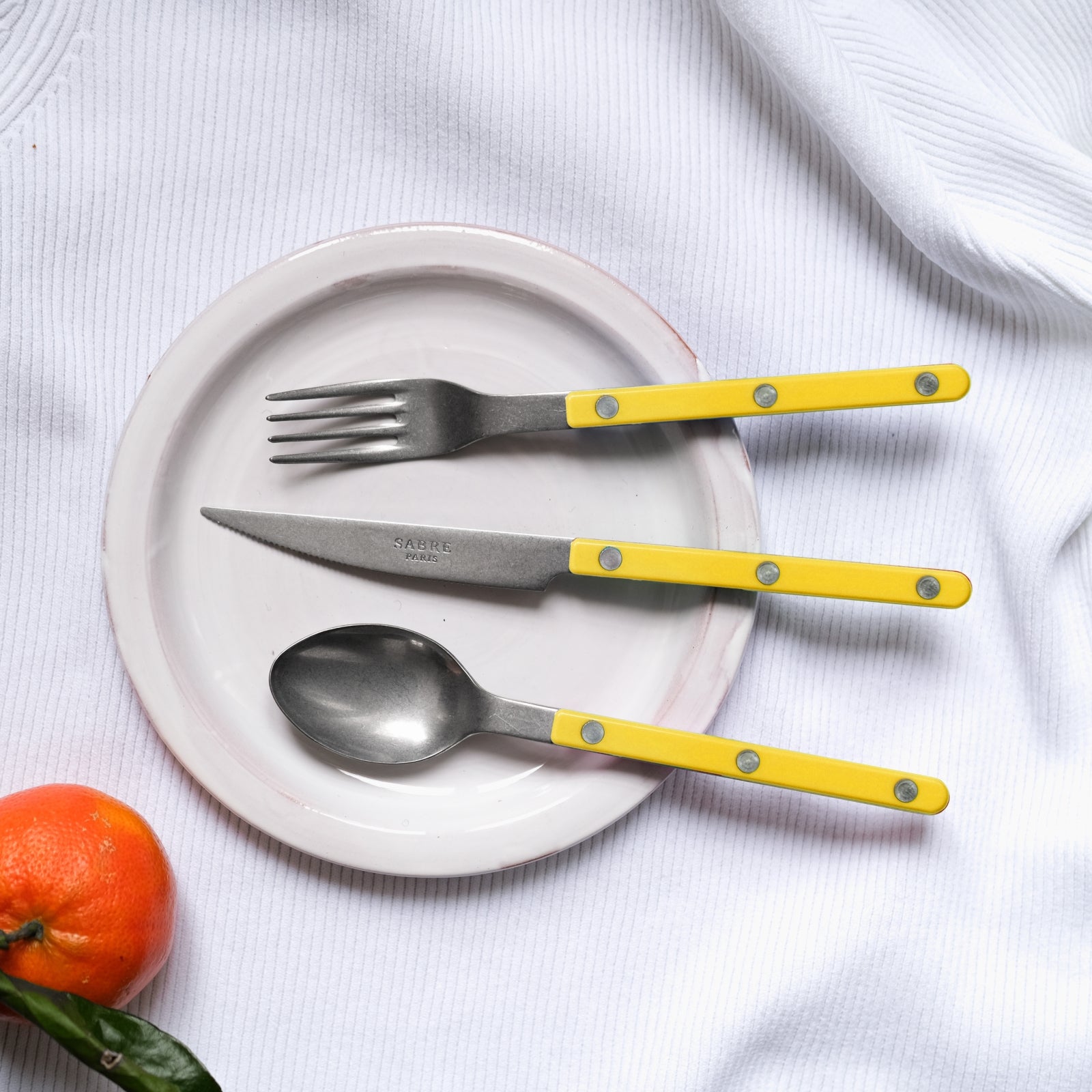 Bistrot Vintage Solid, Yellow - Salad fork