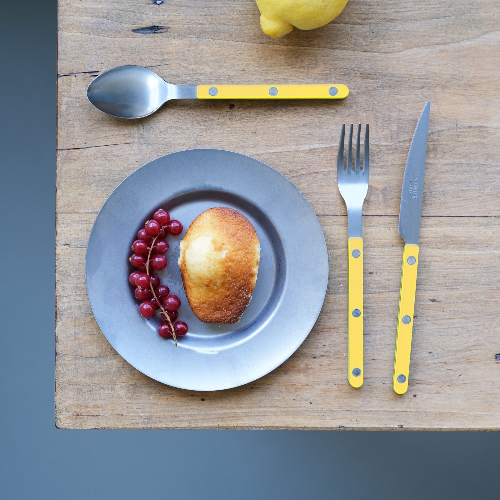 Bistrot Vintage Solid, Yellow - Dessert knife