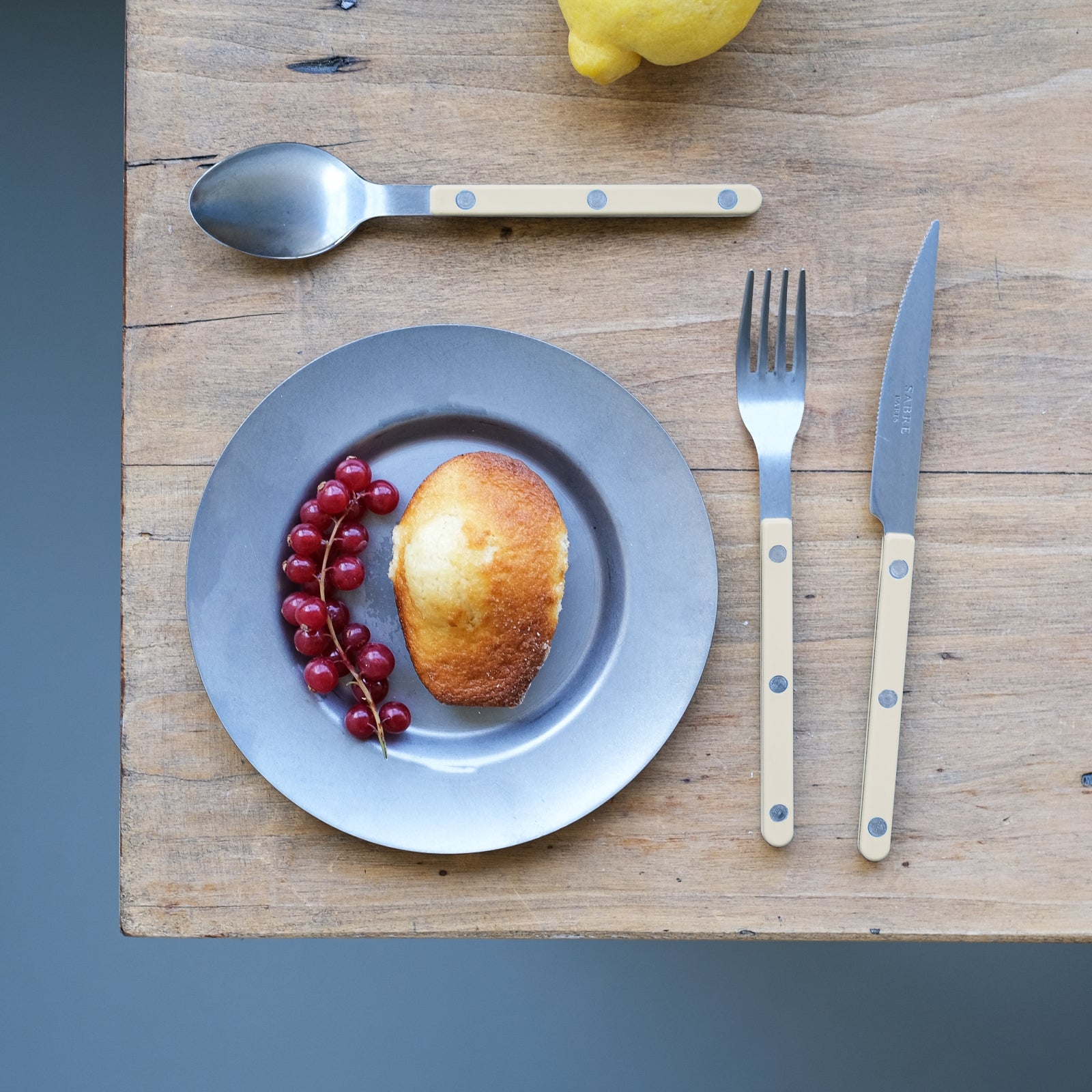 Bistrot Vintage Solid, Light kaki - Dessert knife