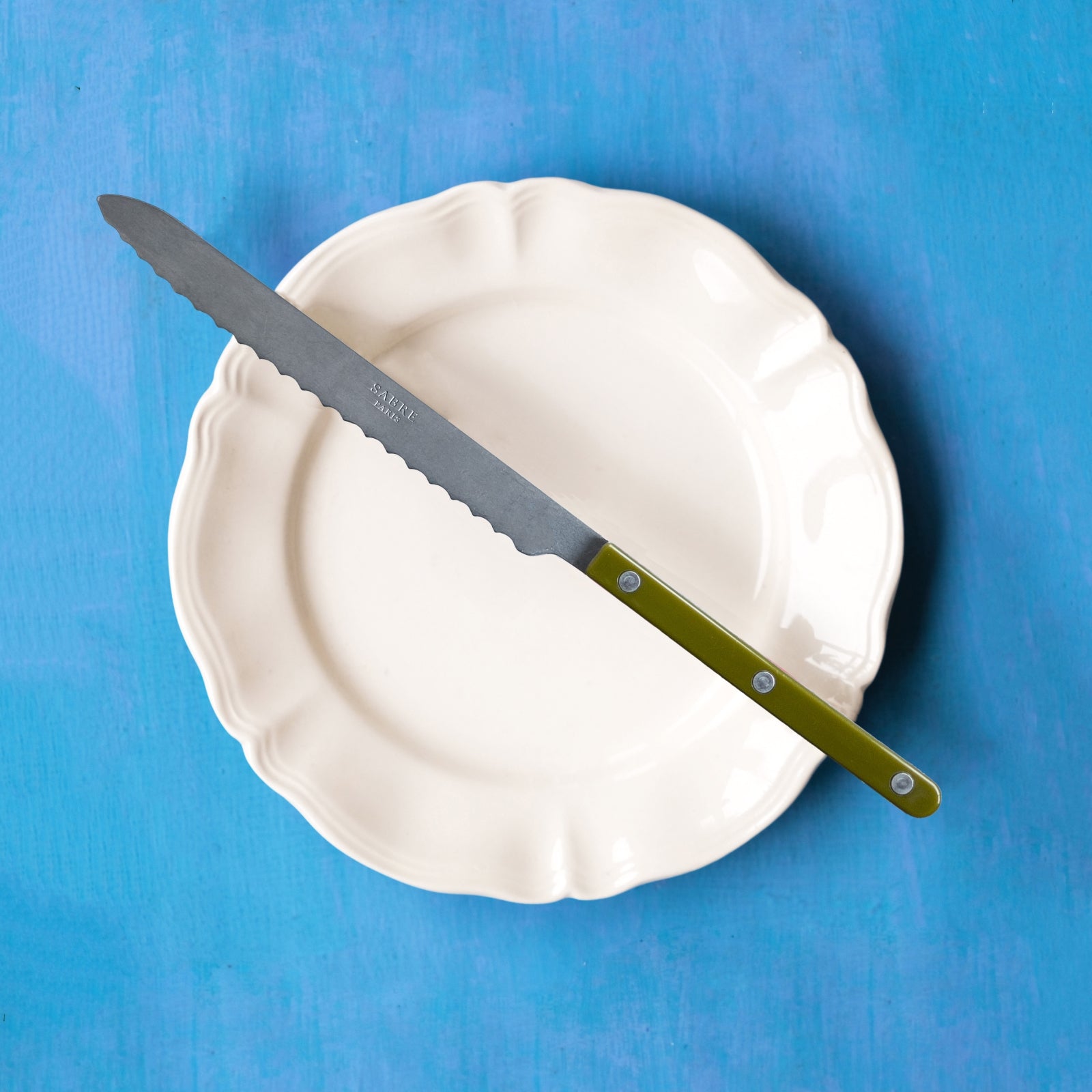 Bistrot Vintage Solid, Green fern - Bread knife