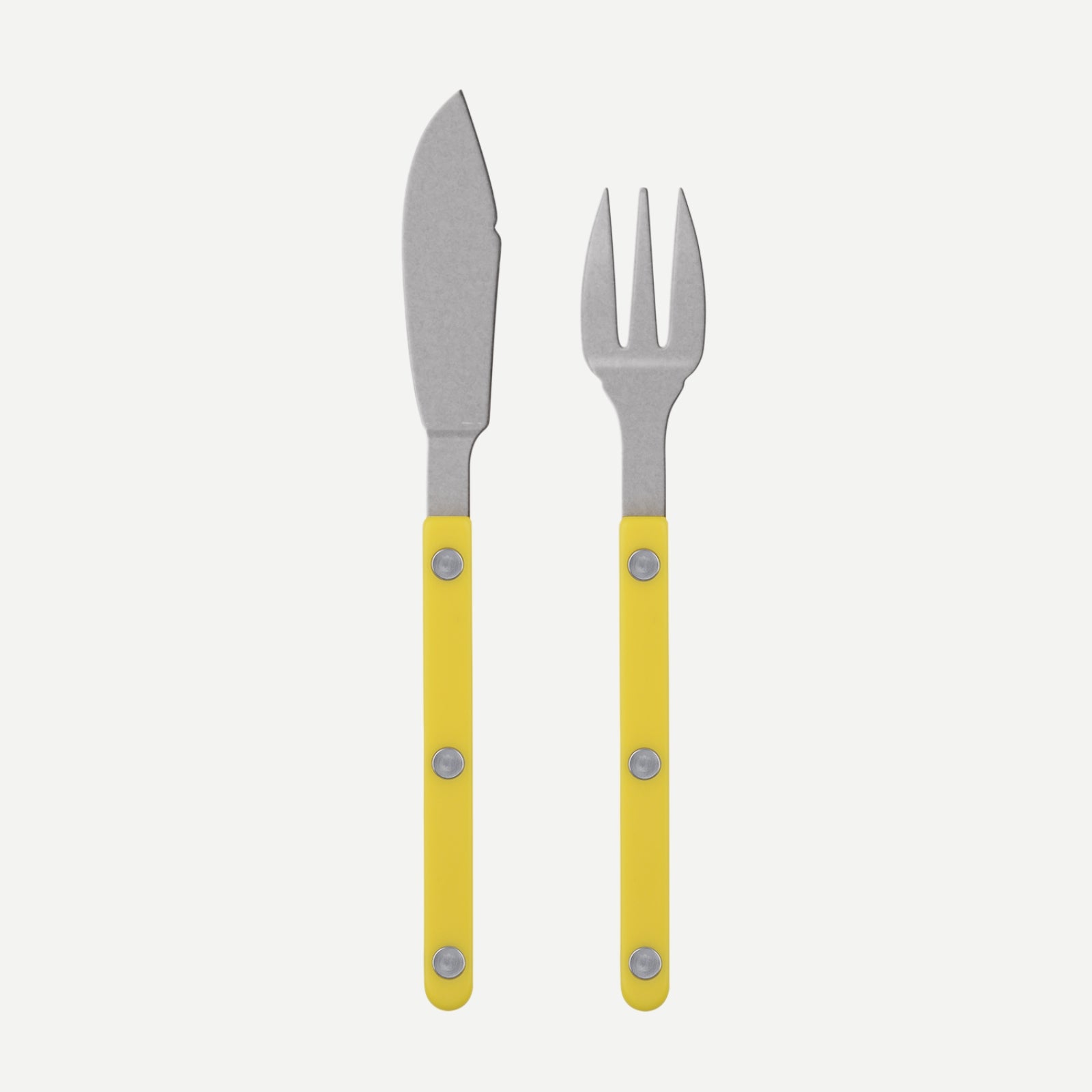 Bistrot Vintage Solid, Yellow - Fish set