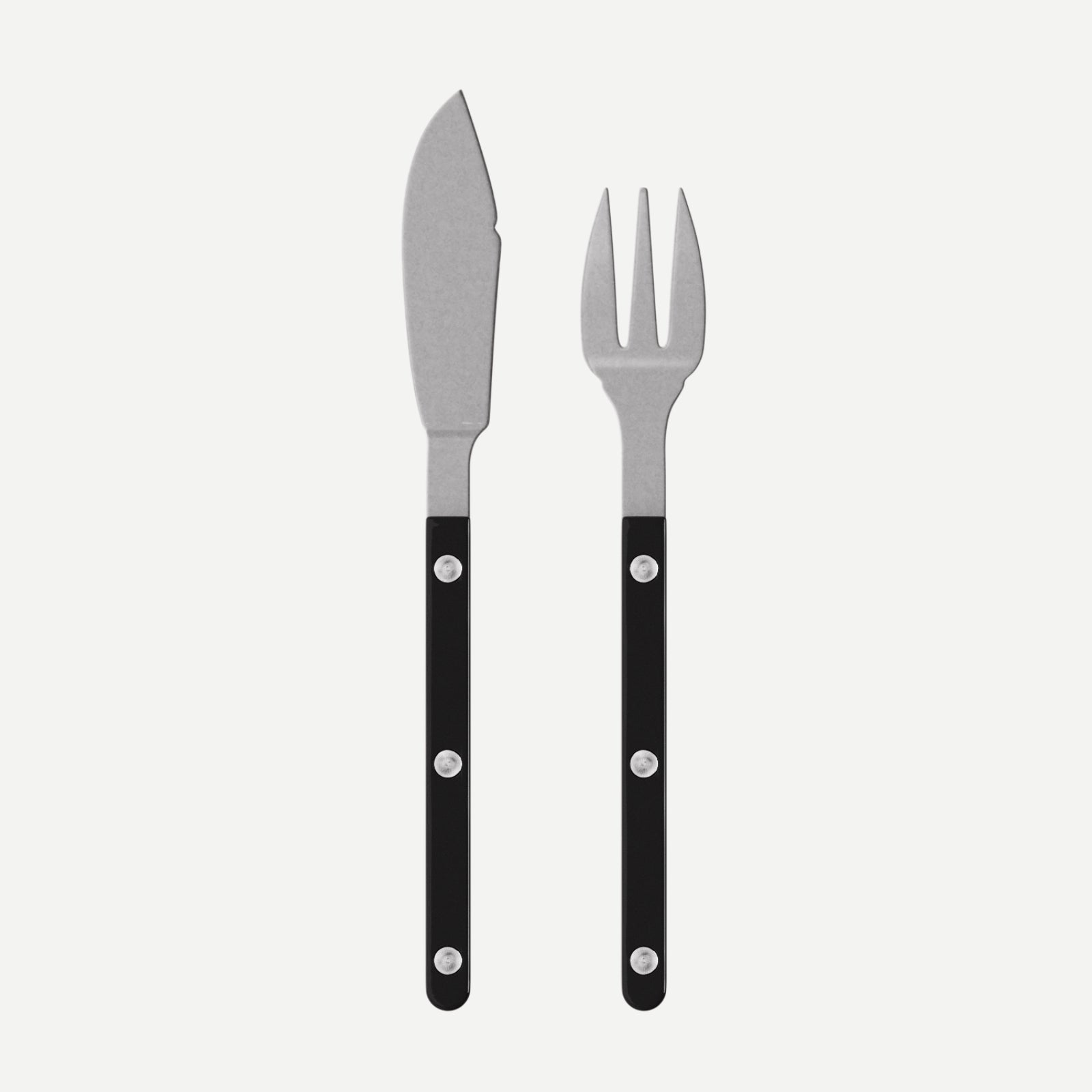 Bistrot Vintage Solid, Black - Fish set