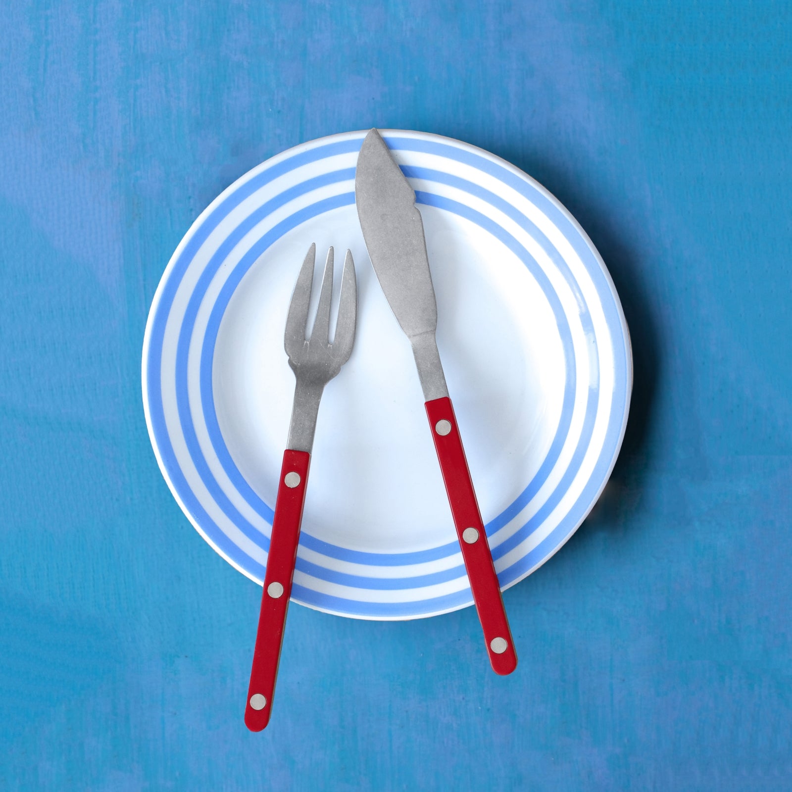 Bistrot Vintage Solid, Burgundy - Fish set