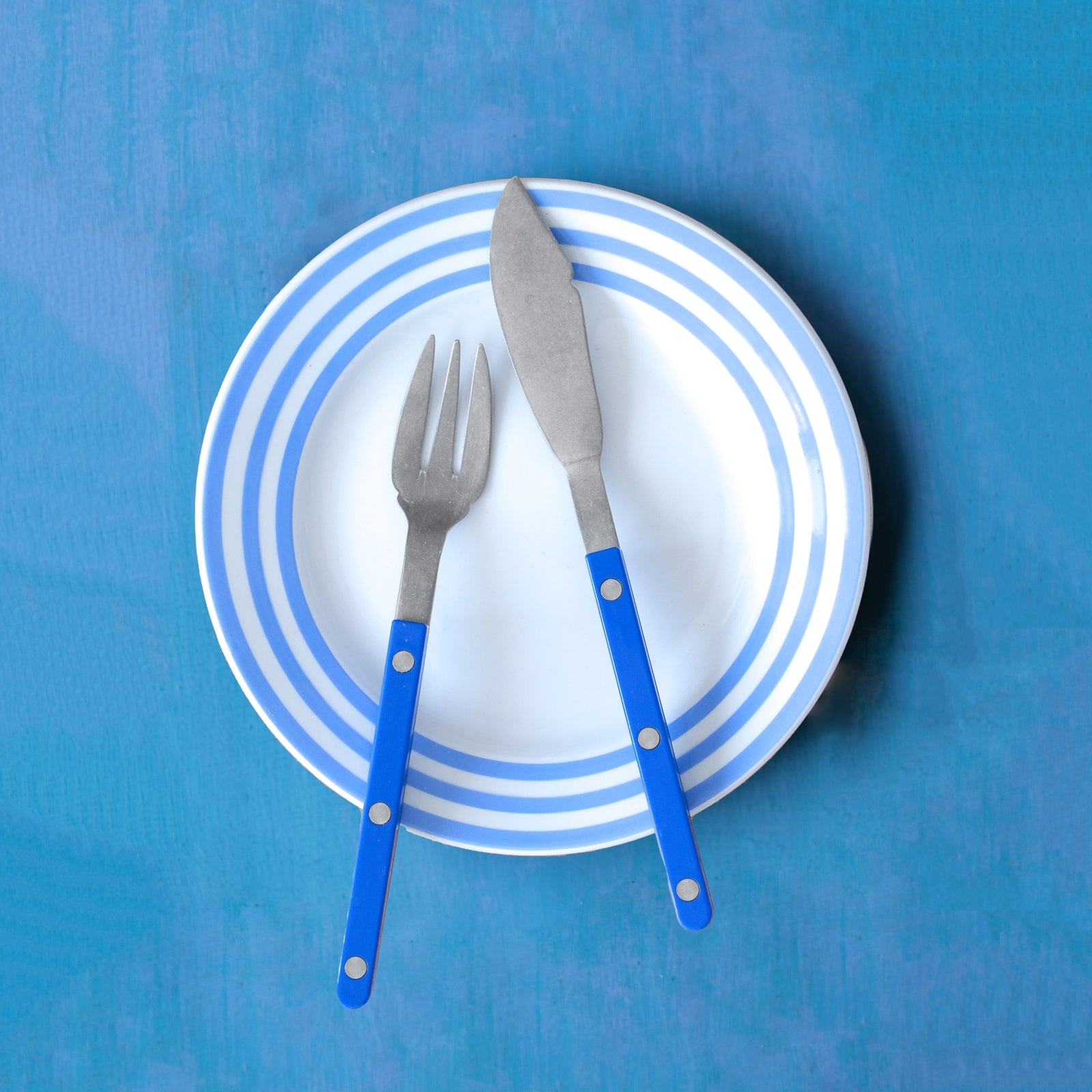 Bistrot Vintage Solid, Lapis blue - Fish set