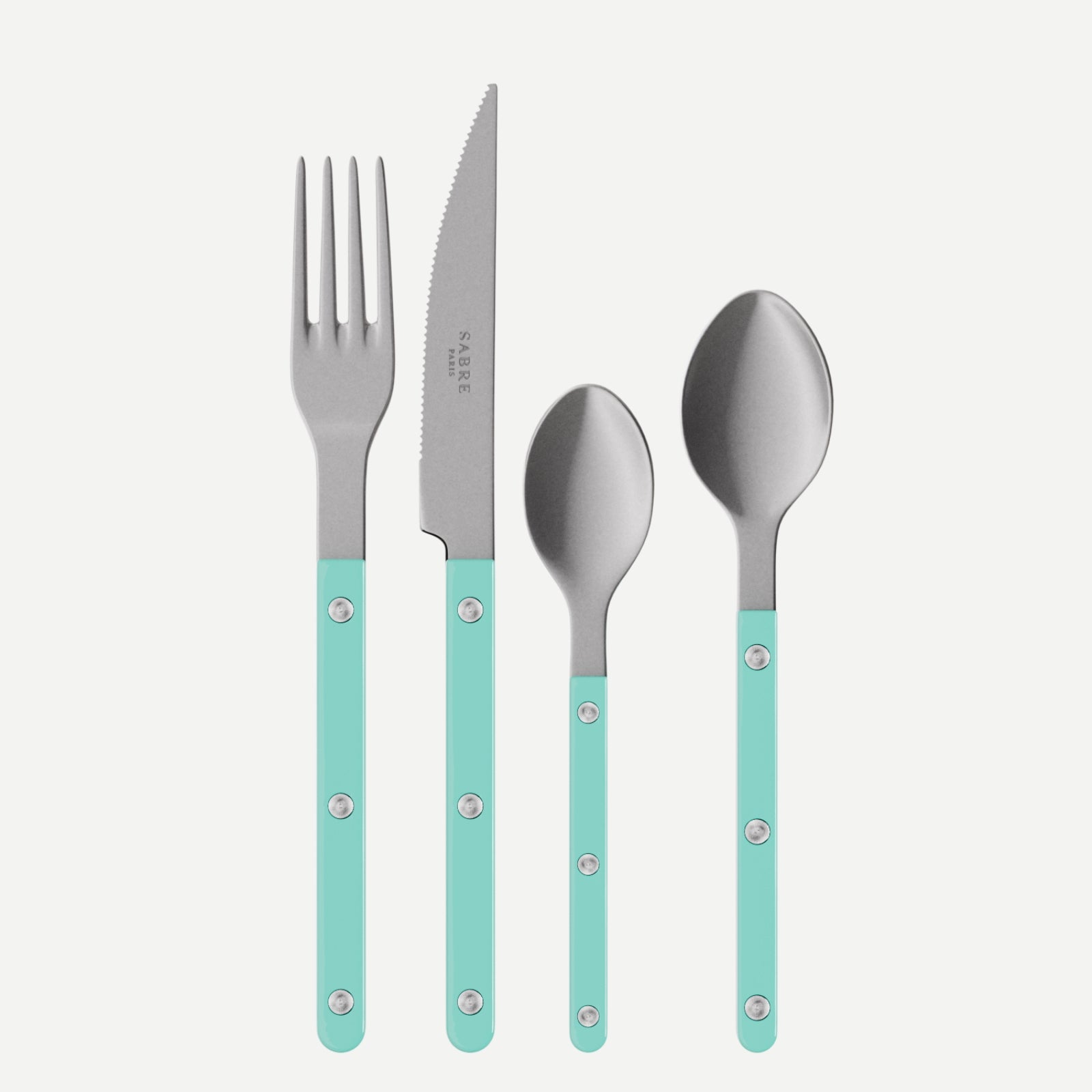 Bistrot Vintage Solid, Turquoise - 32 pieces cutlery set