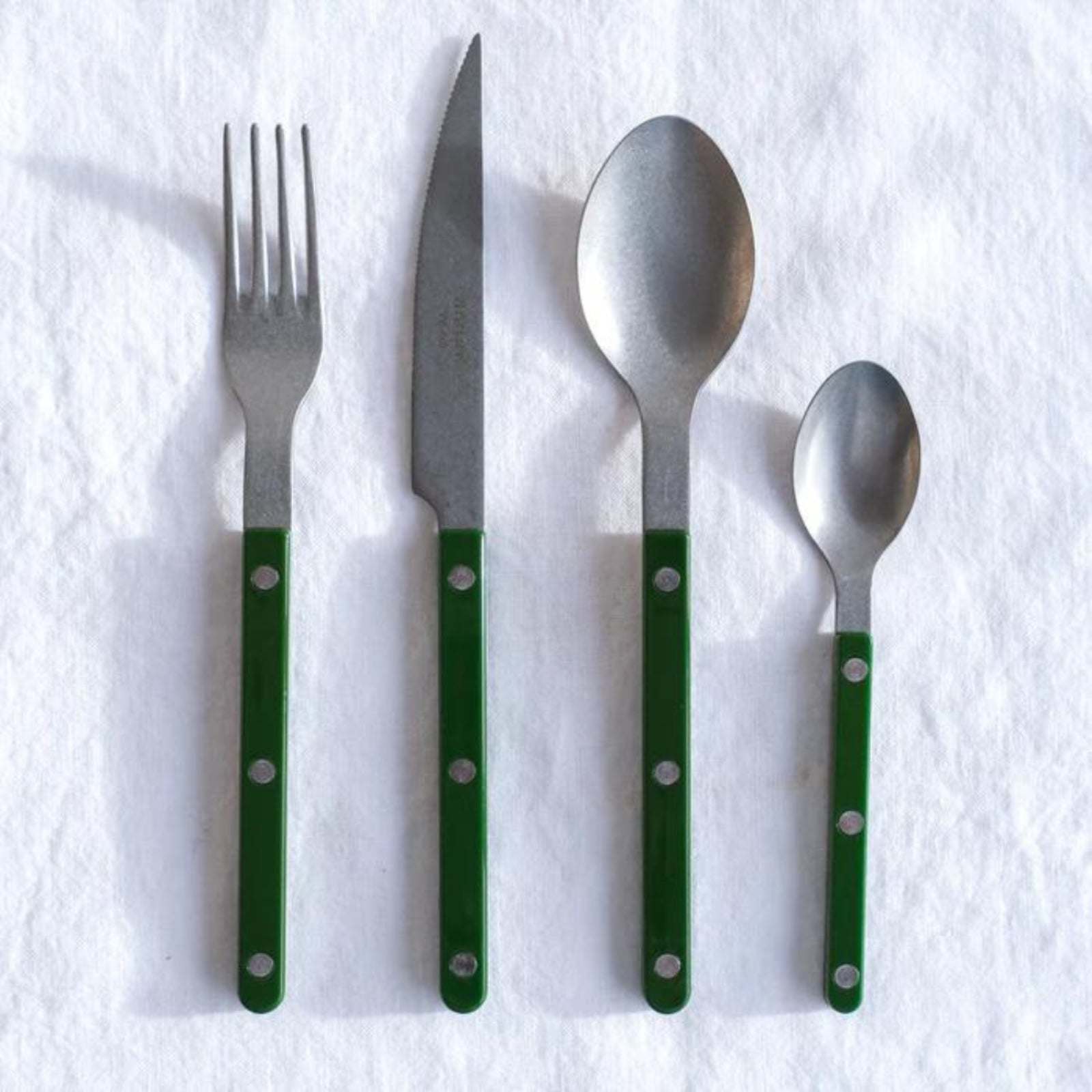 Bistrot Vintage Solid, Green - 4 pieces cutlery set