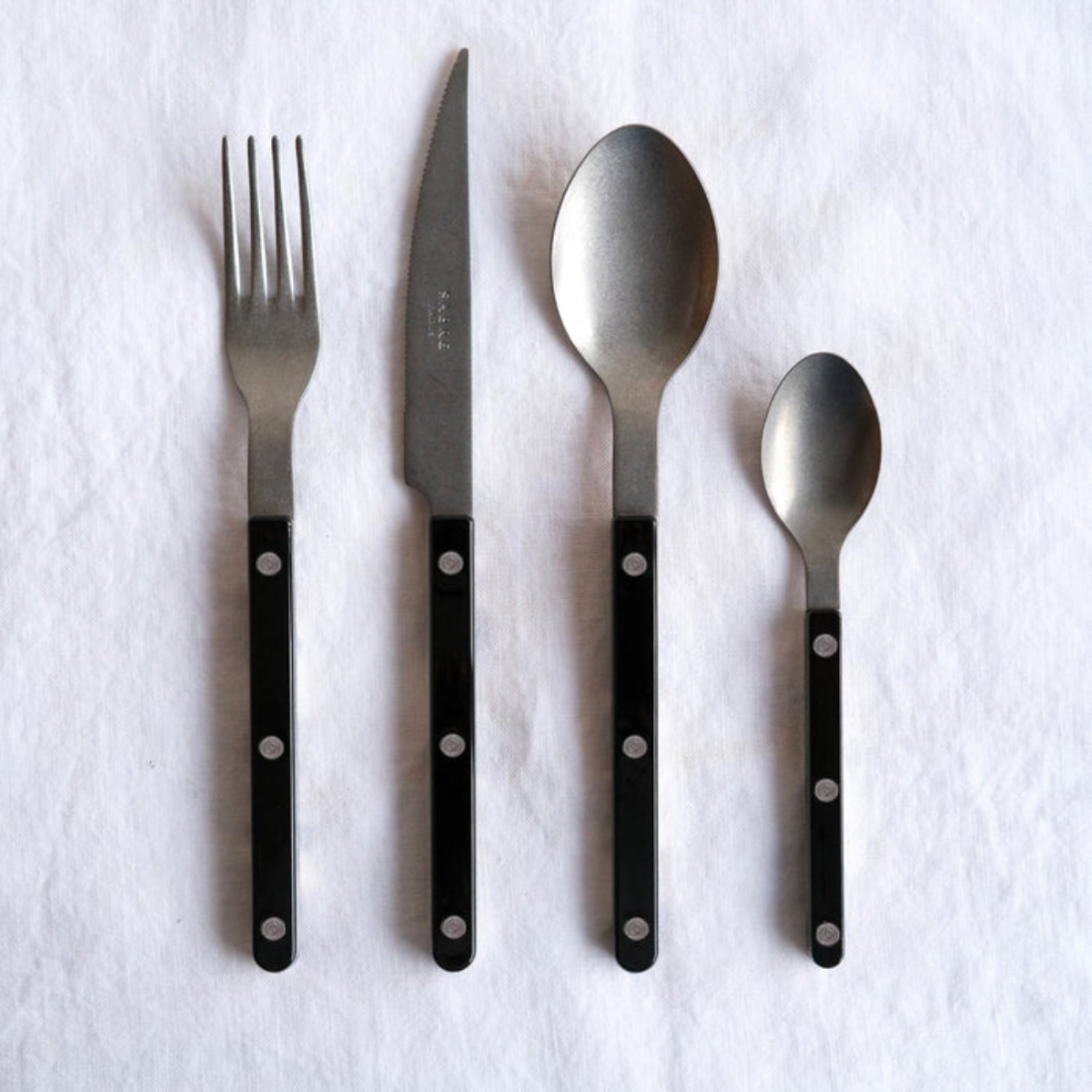 Bistrot Vintage Solid, Black - 4 pieces cutlery set