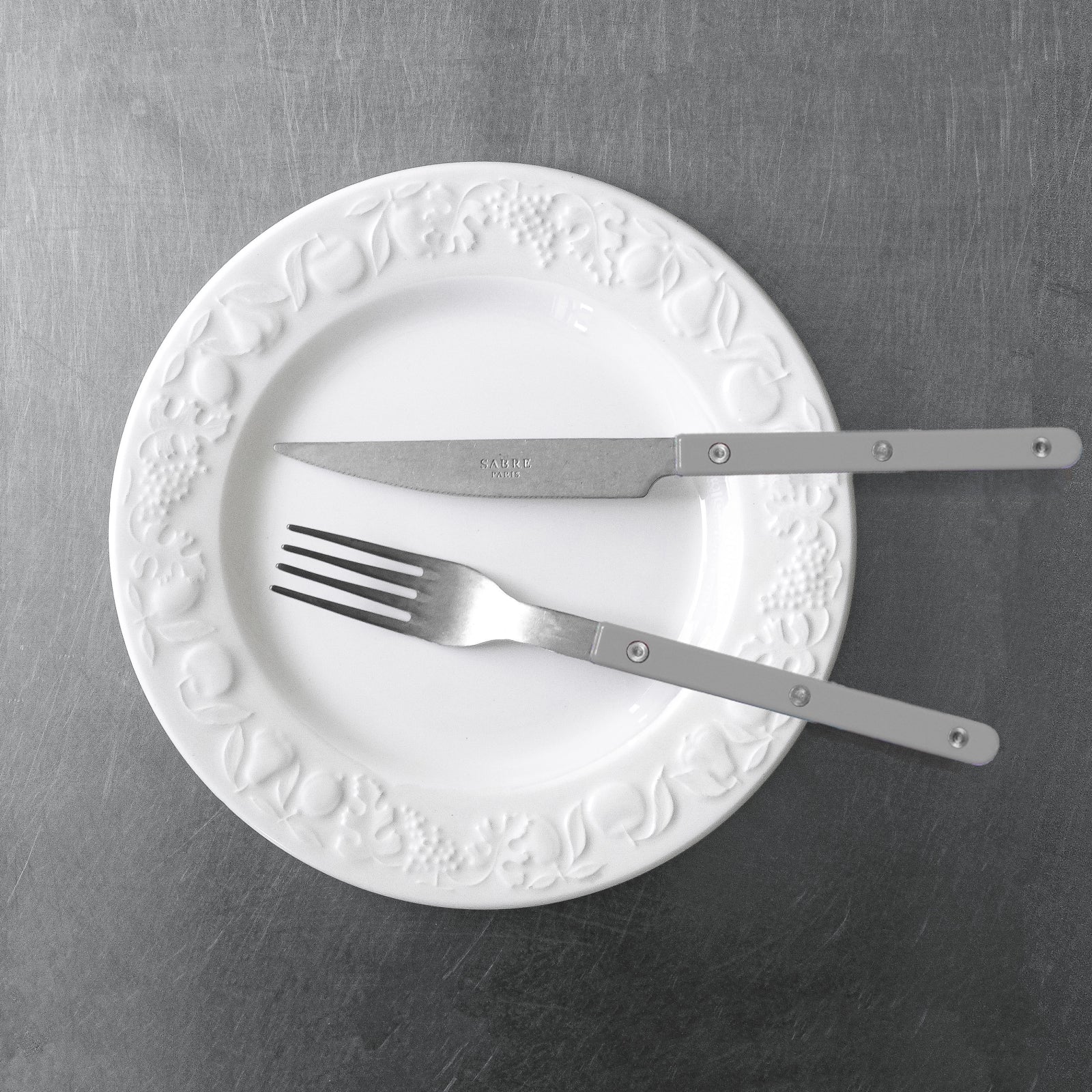 Bistrot Vintage Solid, Grey - 4 pieces cutlery set