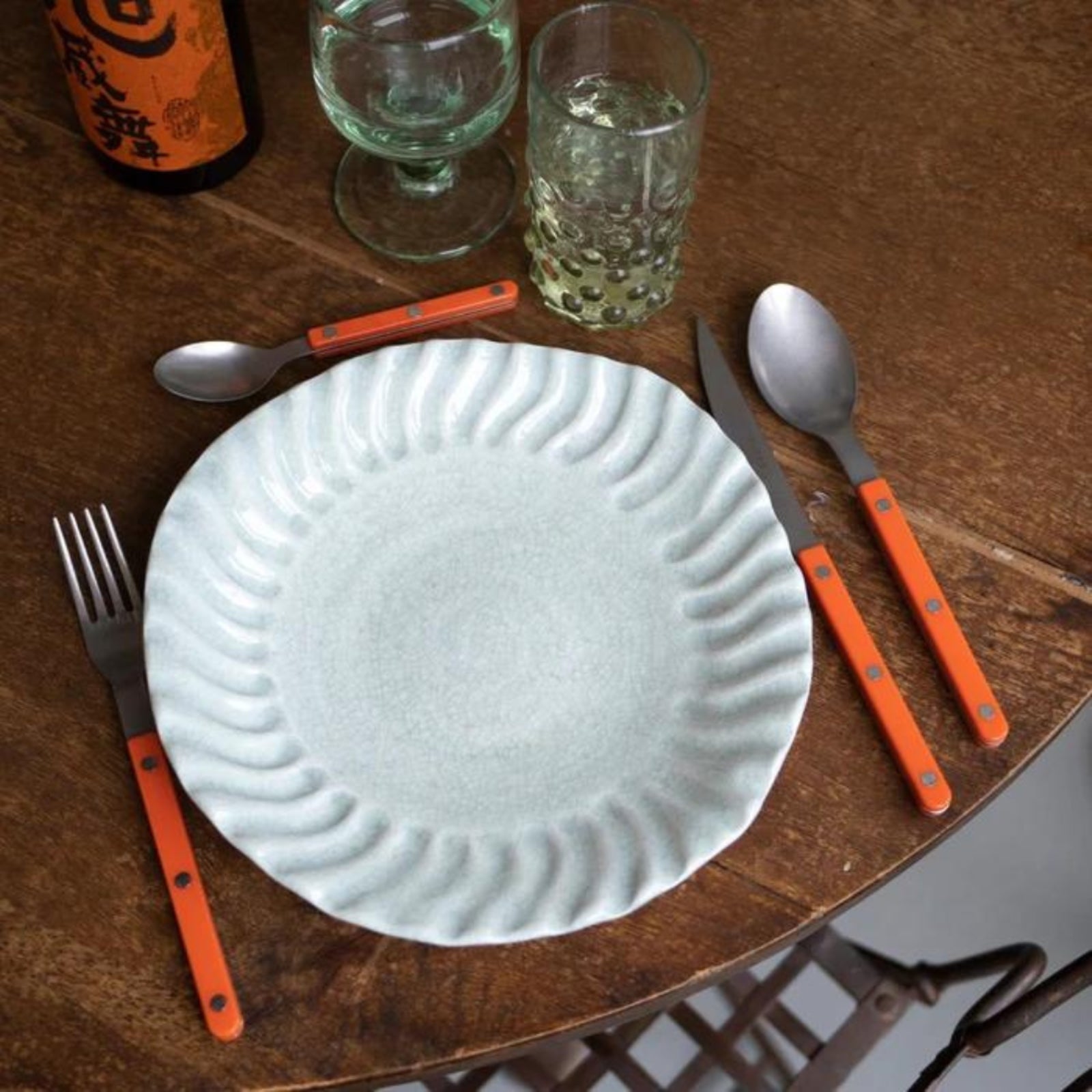 Bistrot Vintage Solid, Orange - 4 pieces cutlery set