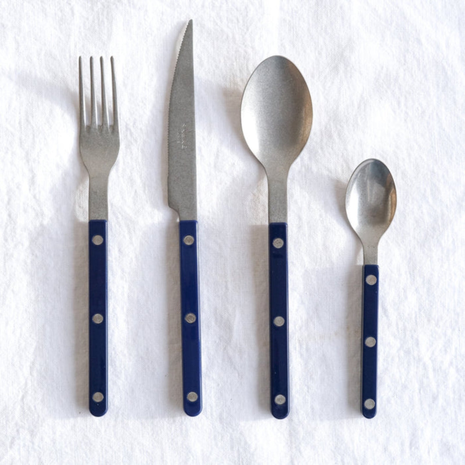 Bistrot Vintage Solid, Navy blue - 4 pieces cutlery set