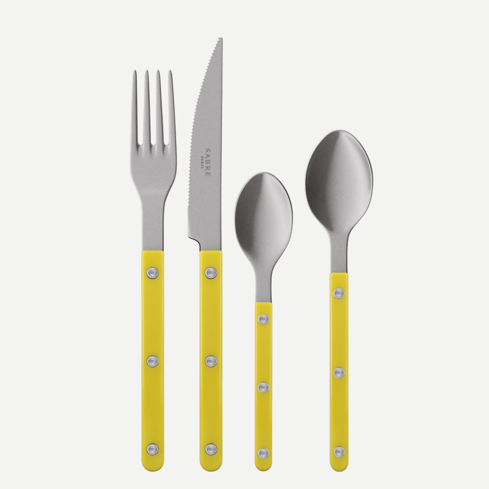 Bistrot Vintage Solid, Yellow - 24 pieces cutlery set