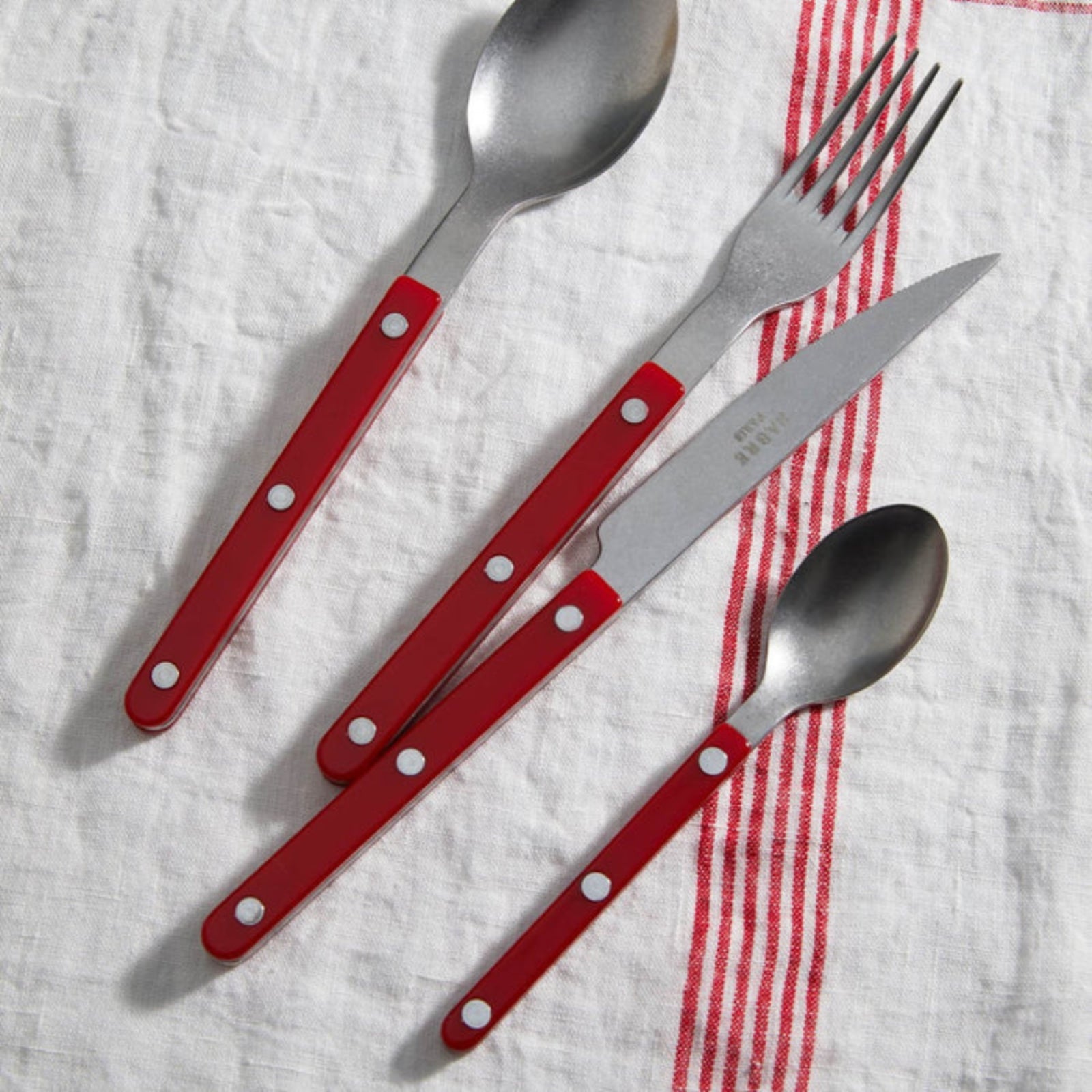 Bistrot Vintage Solid, Burgundy - 24 pieces cutlery set