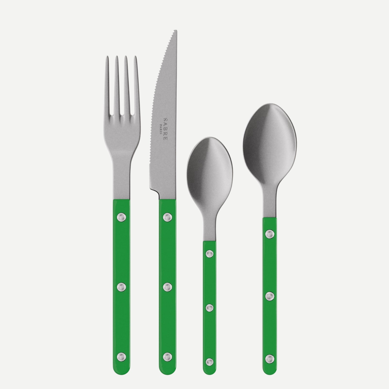 Bistrot Vintage Solid, Garden green - 24 pieces cutlery set