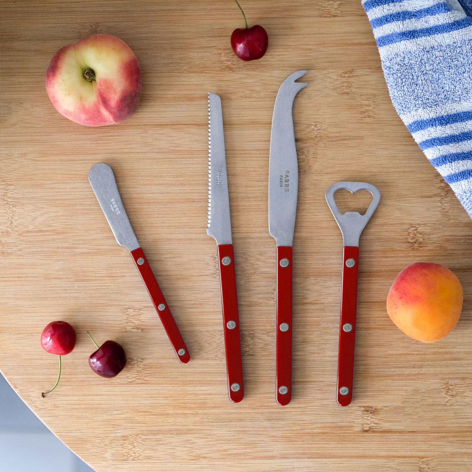 Bistrot Vintage Solid, Burgundy - Bistrot aperitif set